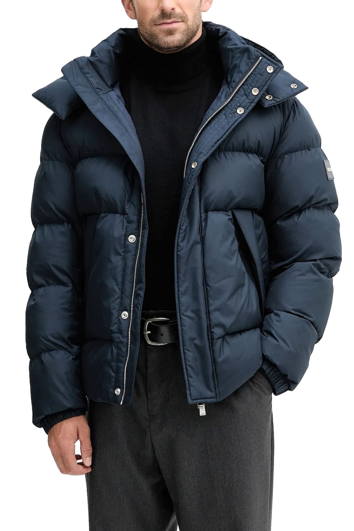 BOSS ΜΠΟΥΦΑΝ PUFFER ΑΠΟΣΠΩΜΕΝΗ ΚΟΥΚΟΥΛΑ H-COMBINIAN 5 ΜΠΛΕ