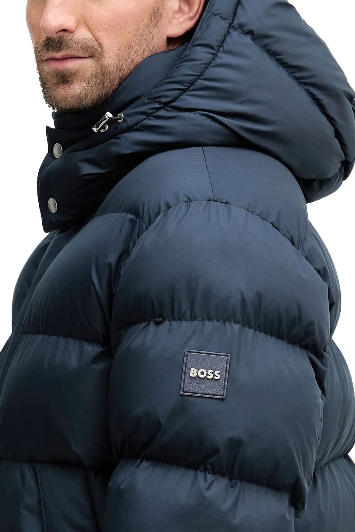 BOSS ΜΠΟΥΦΑΝ PUFFER ΑΠΟΣΠΩΜΕΝΗ ΚΟΥΚΟΥΛΑ H-COMBINIAN 5 ΜΠΛΕ