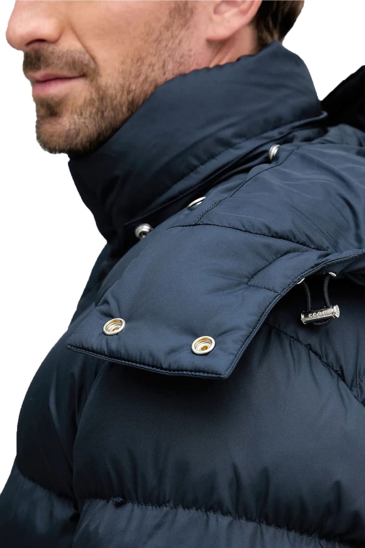 BOSS ΜΠΟΥΦΑΝ PUFFER ΑΠΟΣΠΩΜΕΝΗ ΚΟΥΚΟΥΛΑ H-COMBINIAN 5 ΜΠΛΕ