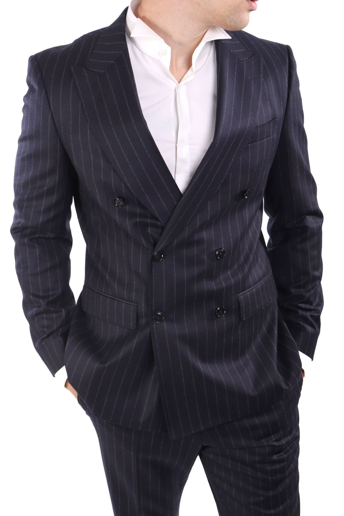 BOSS ΚΟΣΤΟΥΜΙ ΡΙΓΕ SUPER 120 PURE WOOL H-HUGE-2PCS-DB-254B ΜΠΛΕ