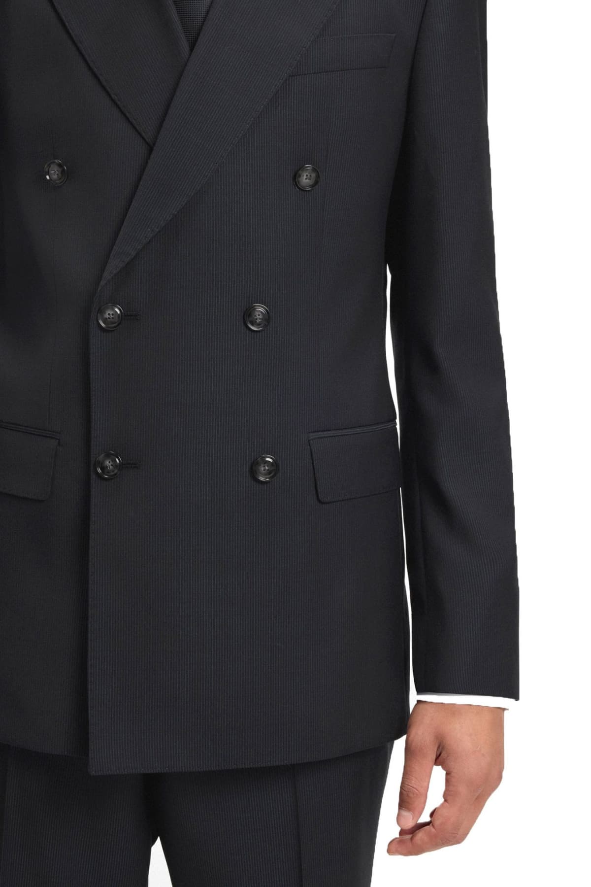 BOSS ΚΟΣΤΟΥΜΙ SUPER100 NATURAL STRETCH SLIM FIT LANIFICIO TESSE BIELLA H-HUGE-2PCS-DB-254 ΜΠΛΕ