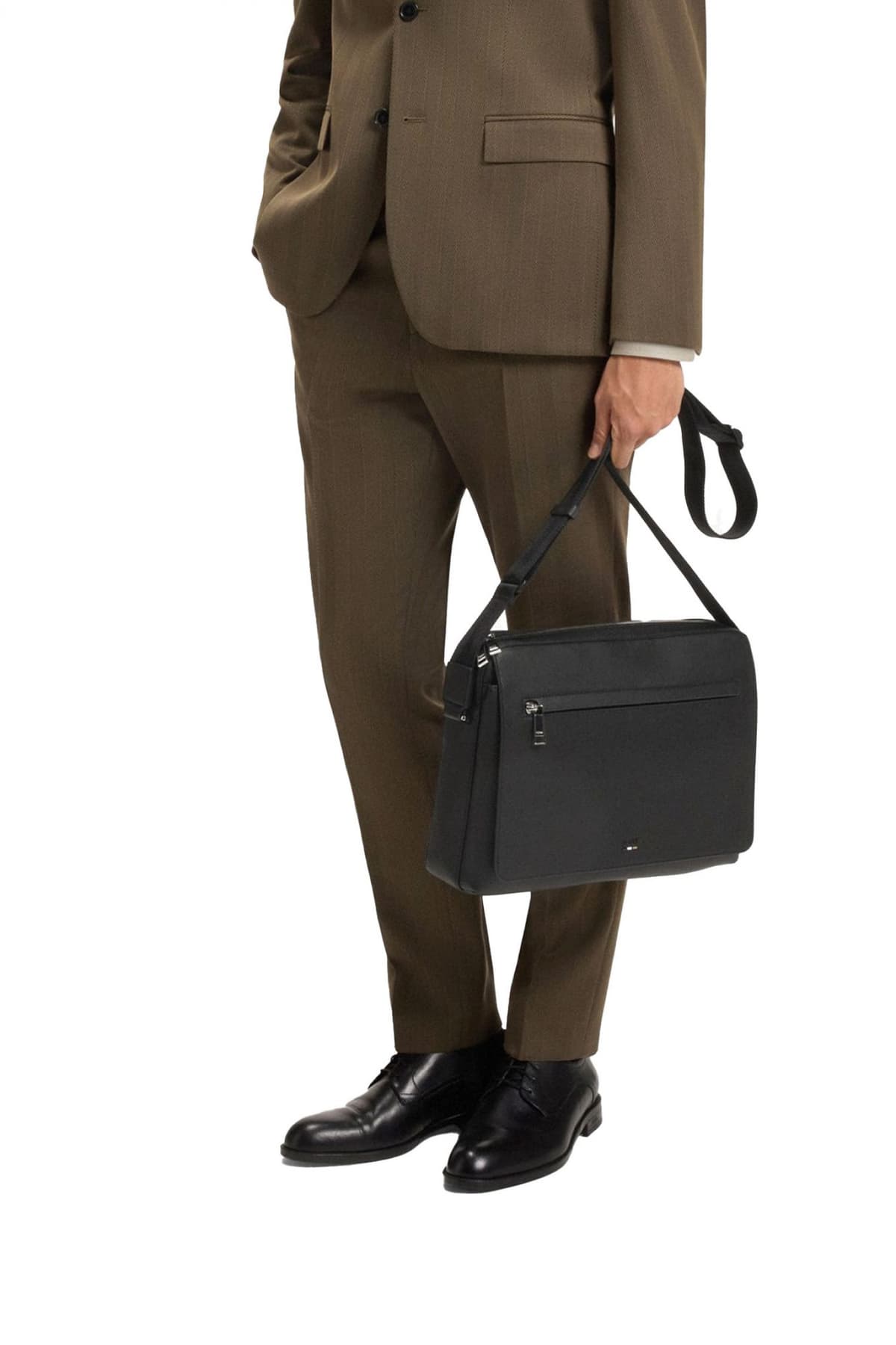 BOSS ΤΣΑΝΤΑ BRIEFCASE RAY FLAP MESSENGER ΜΑΥΡΟ