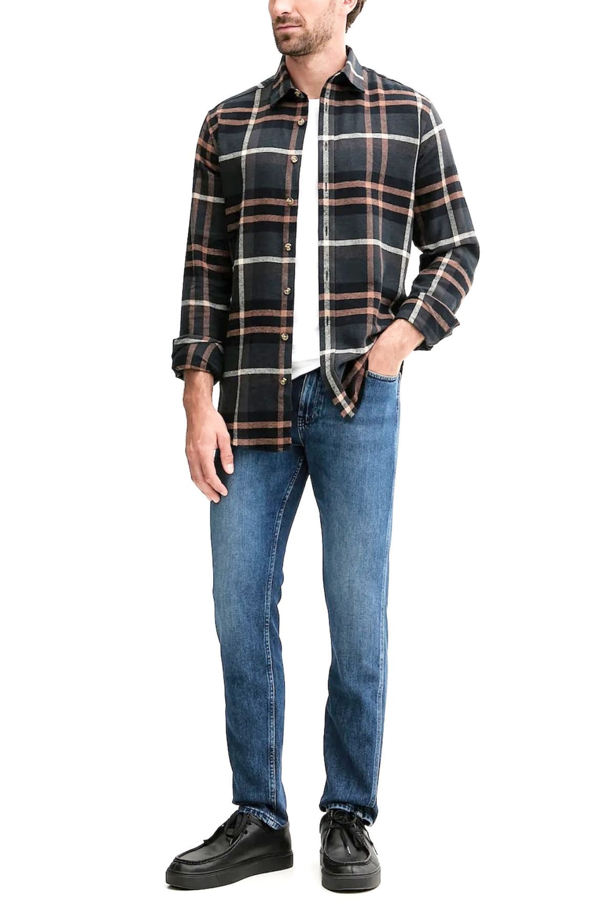 BOSS ΠΑΝΤΕΛΟΝΙ JEANS H-DELAWARE SLIM FIT ΜΠΛΕ