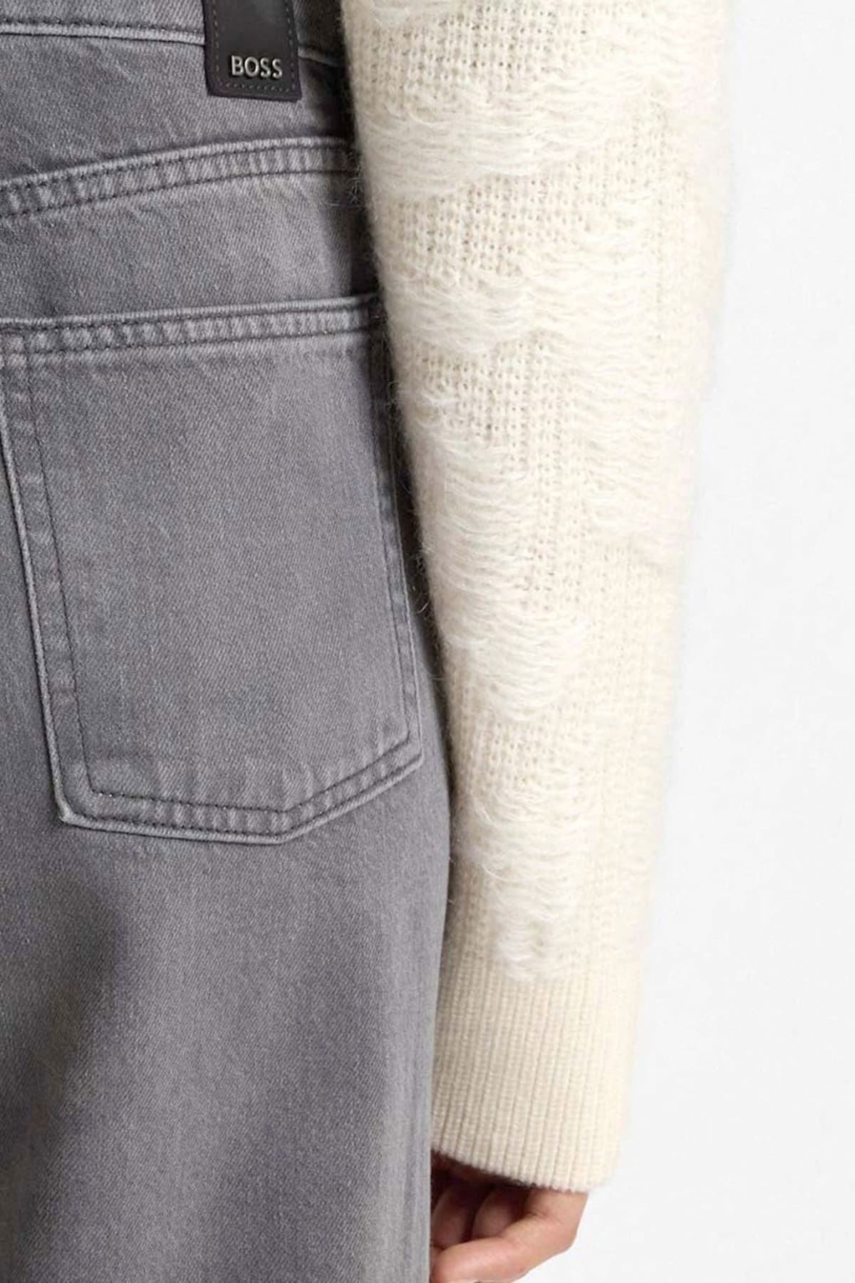 BOSS ΠΑΝΤΕΛΟΝΙ JEANS CROSSROAD-BF ΑΣΣΥΜΕΤΡΟ ΚΑΤΩ ΓΚΡΙ