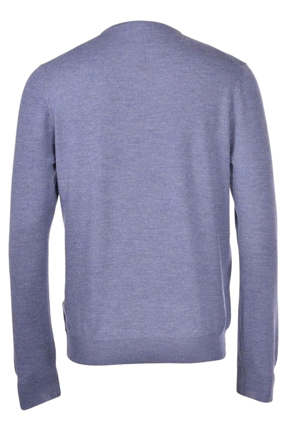 GRAN SASSO ΠΛΕΚΤΟ CREW NECK ΡΑΦ ΜΠΛΕ