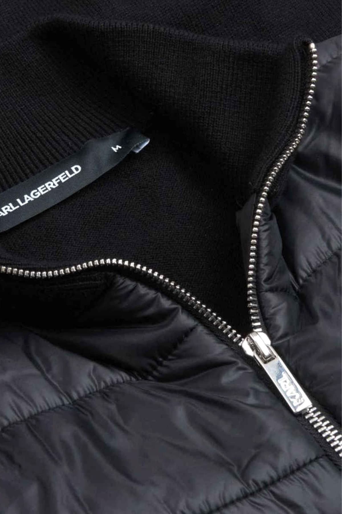 KARL LAGERFELD ΜΠΟΥΦΑΝΟΖΑΚΕΤΑ POCKETS ΜΑΥΡΟ