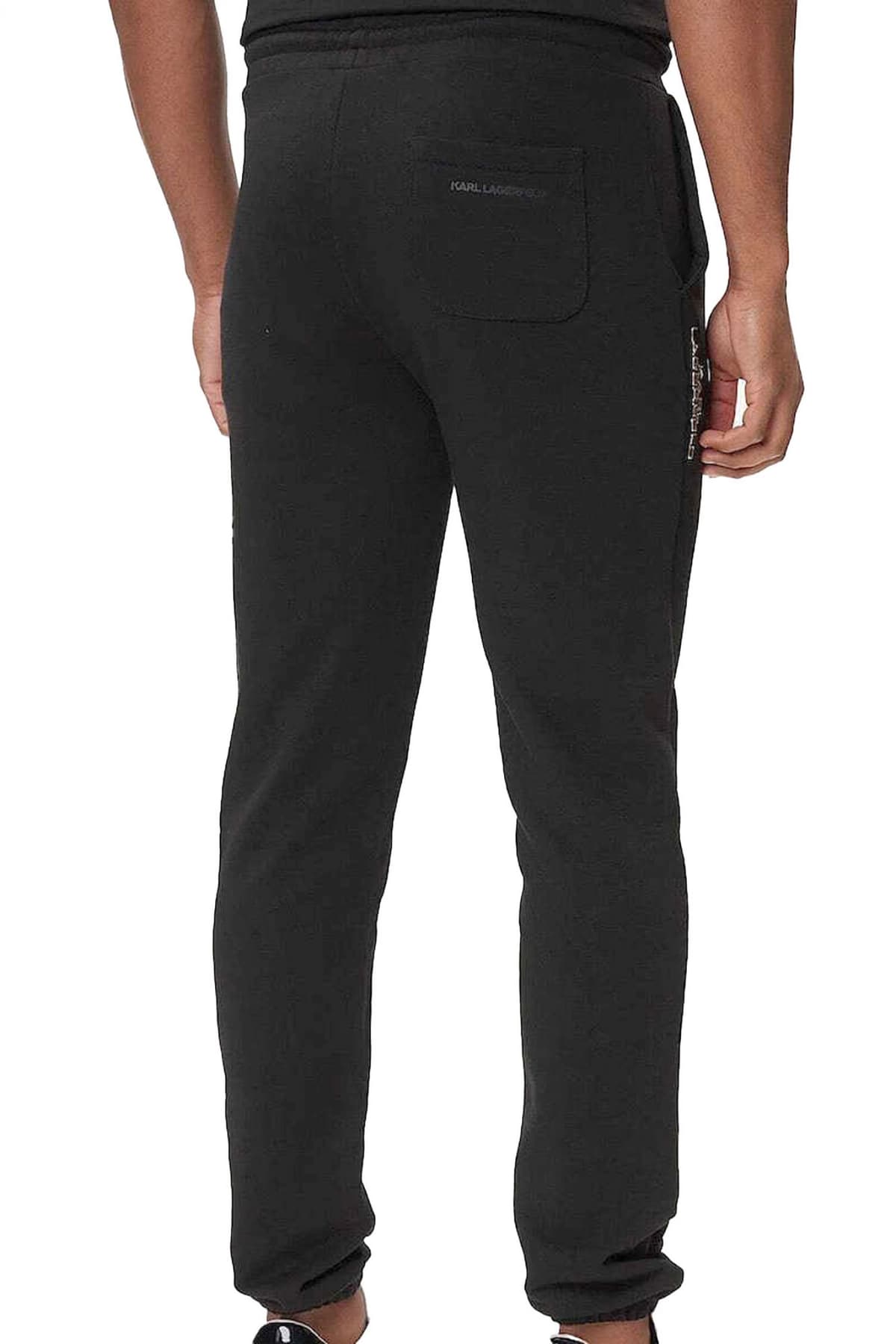 KARL LAGERFELD ΠΑΝΤΕΛΟΝΙ ΦΟΡΜΑ GOLD LOGO ΜΑΥΡΟ