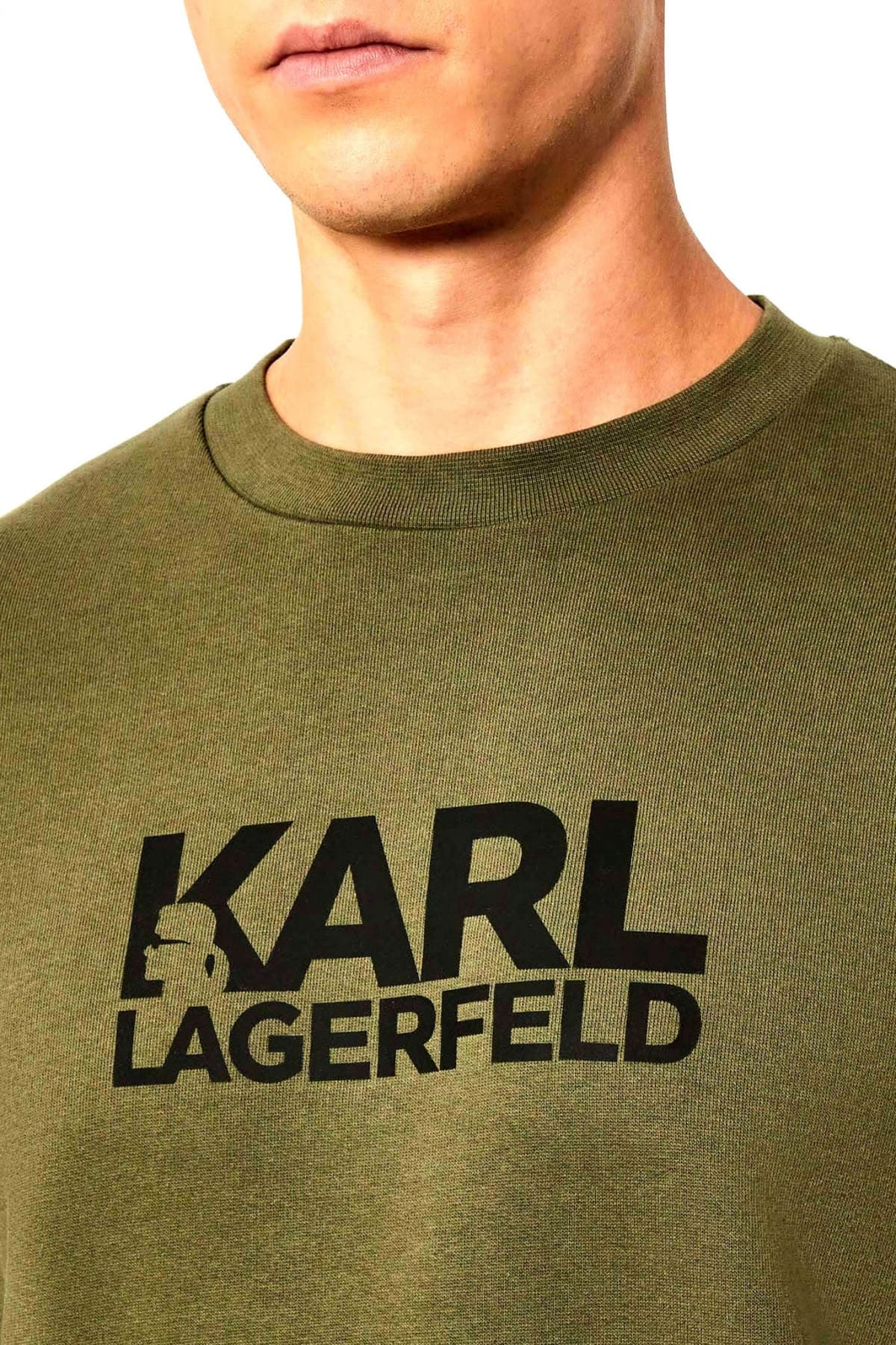 KARL LAGERFELD ΦΟΥΤΕΡ CREW NECK LOGO ΧΑΚΙ
