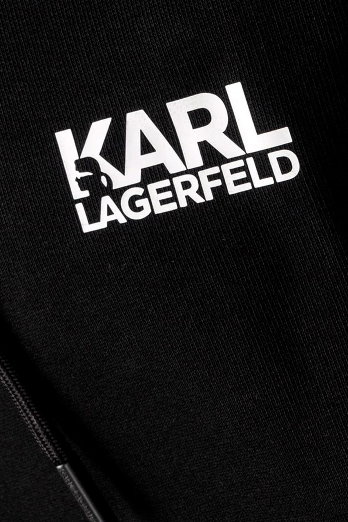 KARL LAGERFELD ΦΟΥΤΕΡ HOODIE LOGO ΜΑΥΡΟ