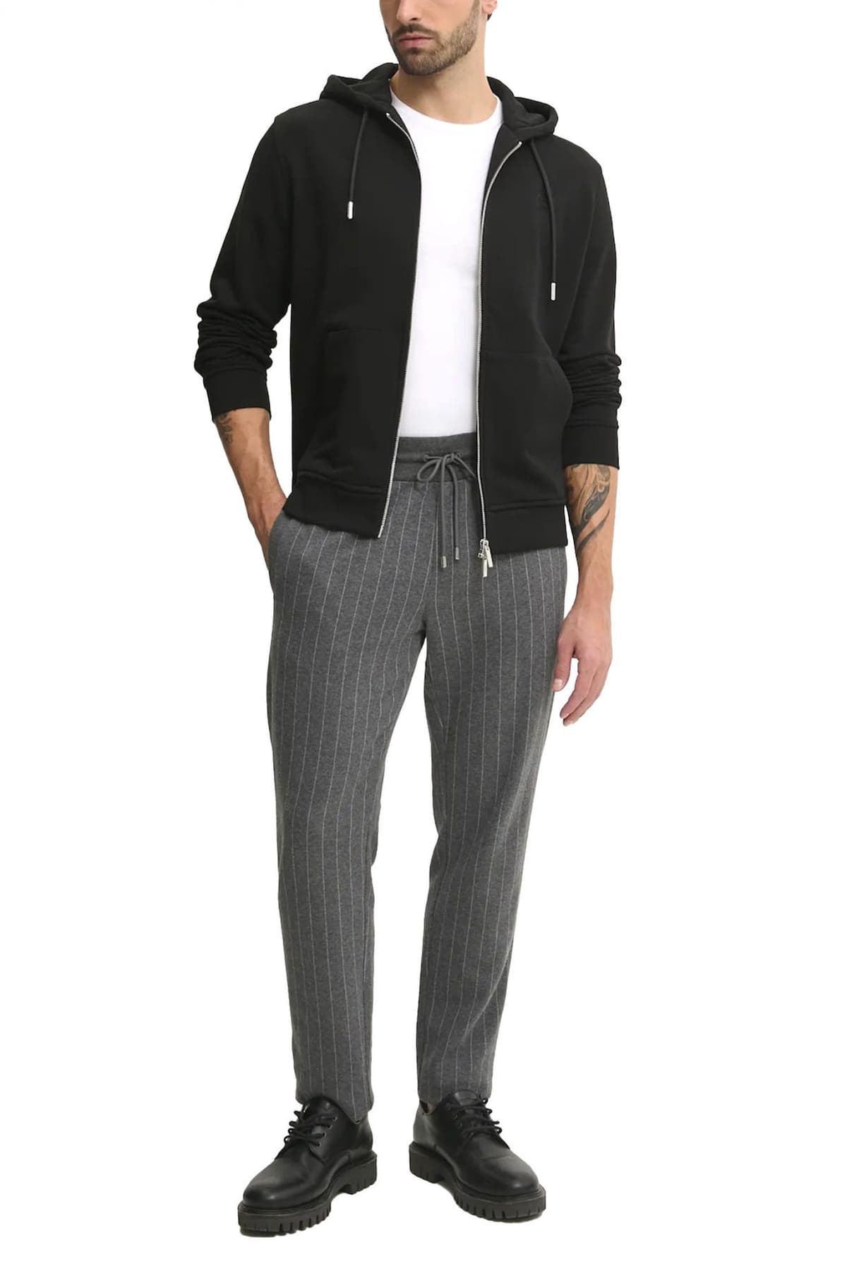 KARL LAGERFELD ΦΟΥΤΕΡ ZIPHOOD LOGO ΜΑΥΡΟ