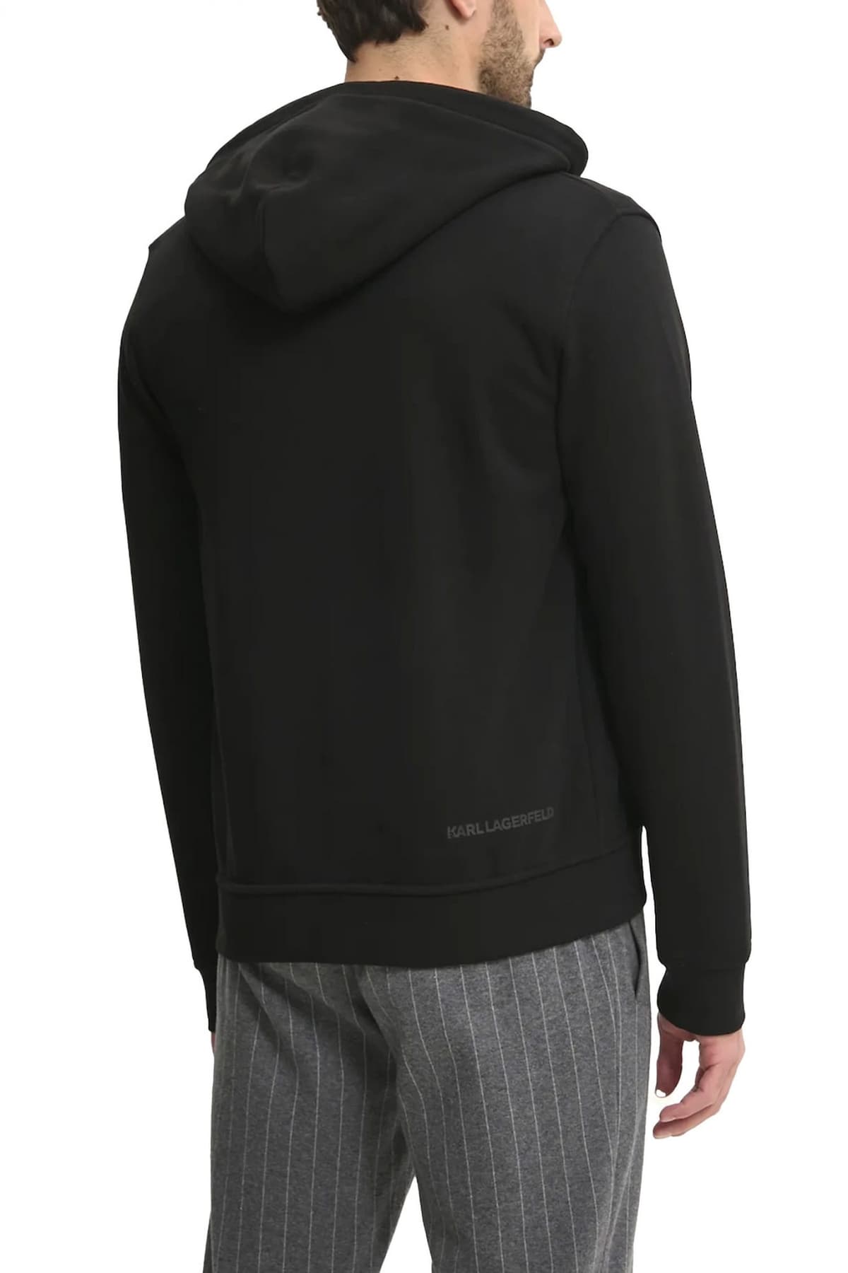 KARL LAGERFELD ΦΟΥΤΕΡ ZIPHOOD LOGO ΜΑΥΡΟ