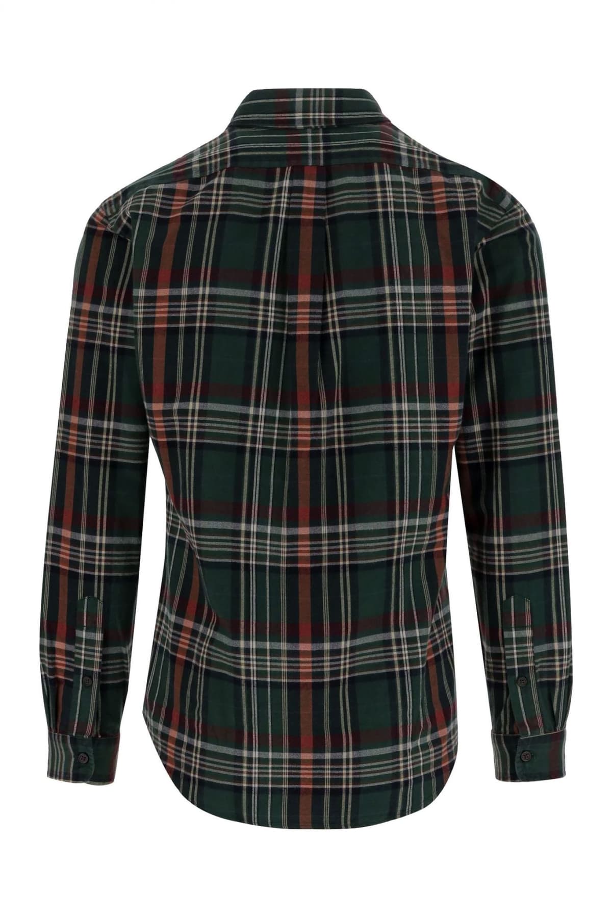 RALPH LAUREN ΠΟΥΚΑΜΙΣΟ BUTTON DOWN ΚΑΡΩ CUSTOM FIT MULTI ΠΡΑΣΙΝΟ