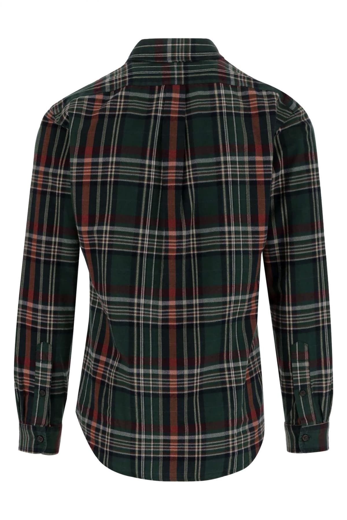 RALPH LAUREN ΠΟΥΚΑΜΙΣΟ BUTTON DOWN ΚΑΡΩ CUSTOM FIT MULTI ΠΡΑΣΙΝΟ