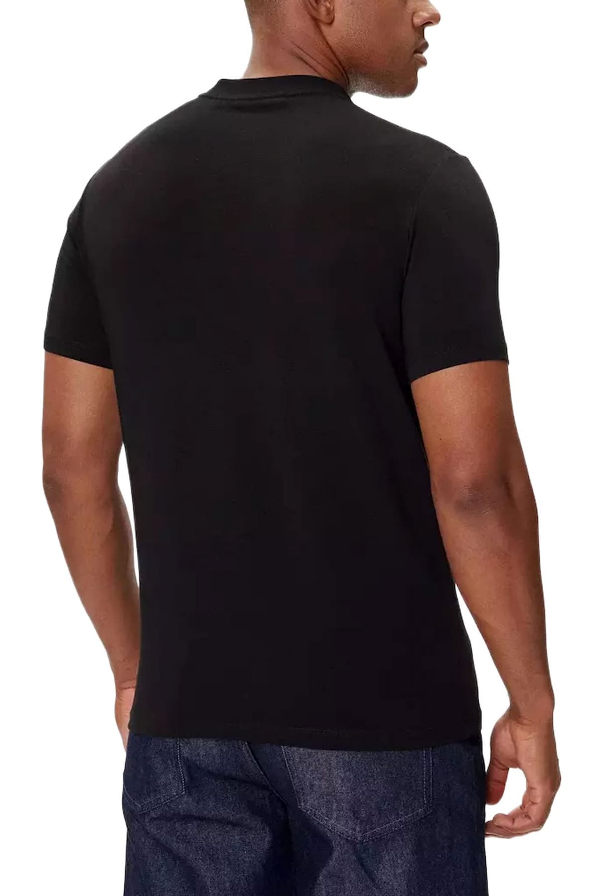 KARL LAGERFELD T-SHIRT CREW NECK GOLD LOGO ΜΑΥΡΟ