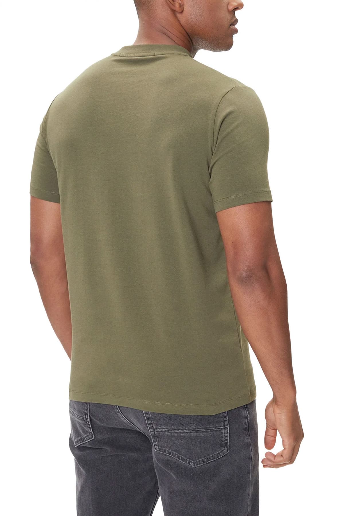 KARL LAGERFELD T-SHIRT CREW NECK LOGO ΧΑΚΙ