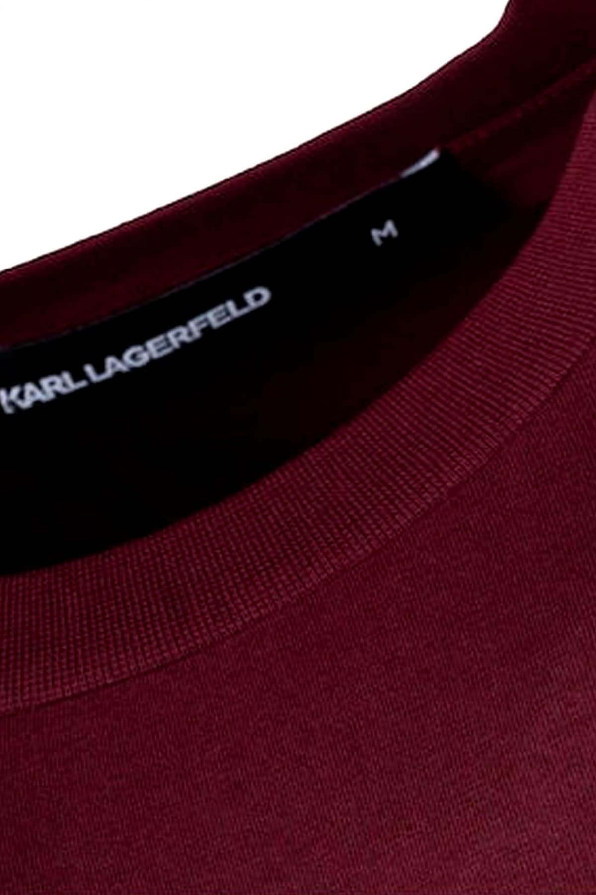 KARL LAGERFELD T-SHIRT CREW NECK LOGO ΜΠΟΡΝΤΩ