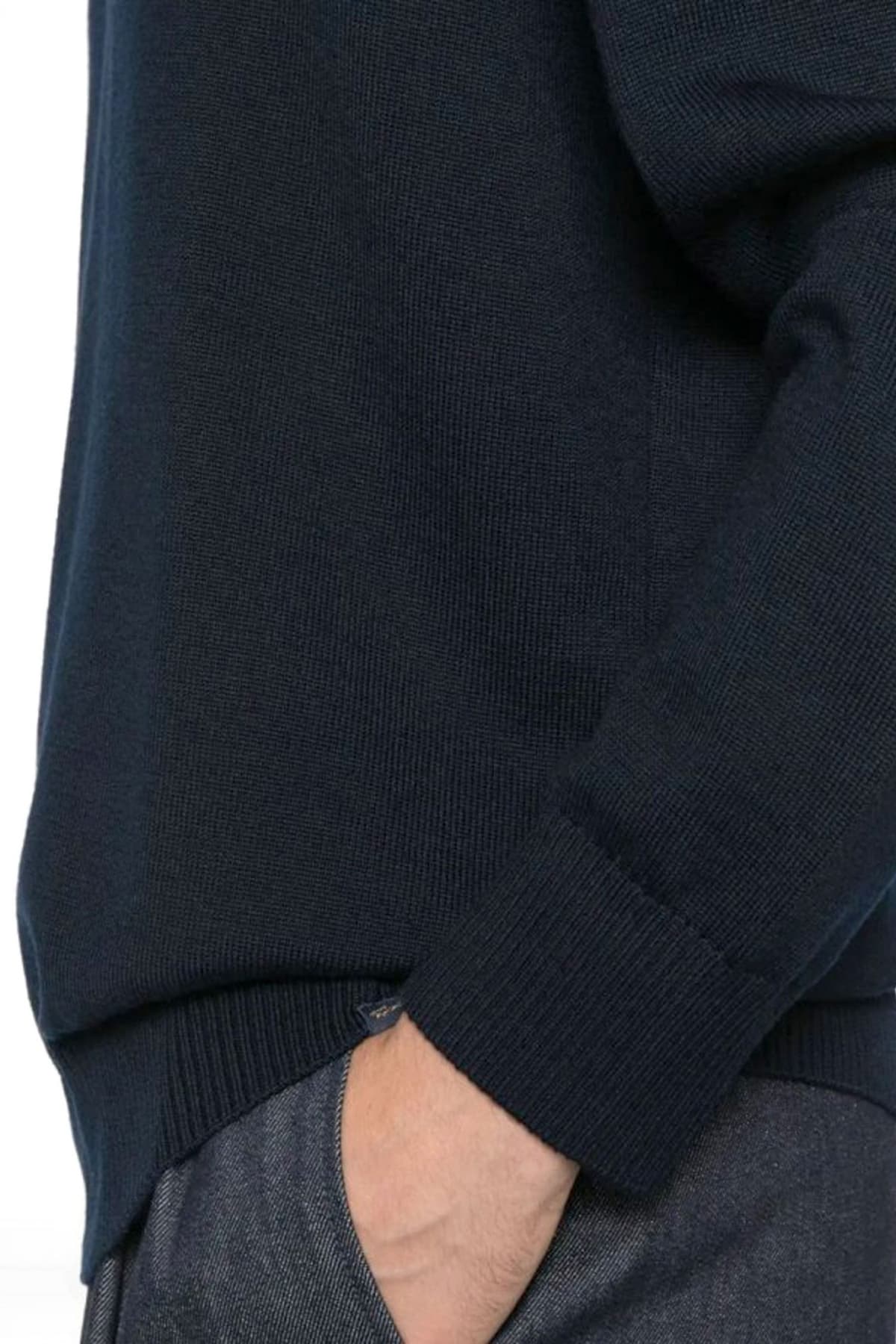 PAUL&SHARK ΠΛΕΚΤΟ CREW NECK LOGO ΜΠΛΕ