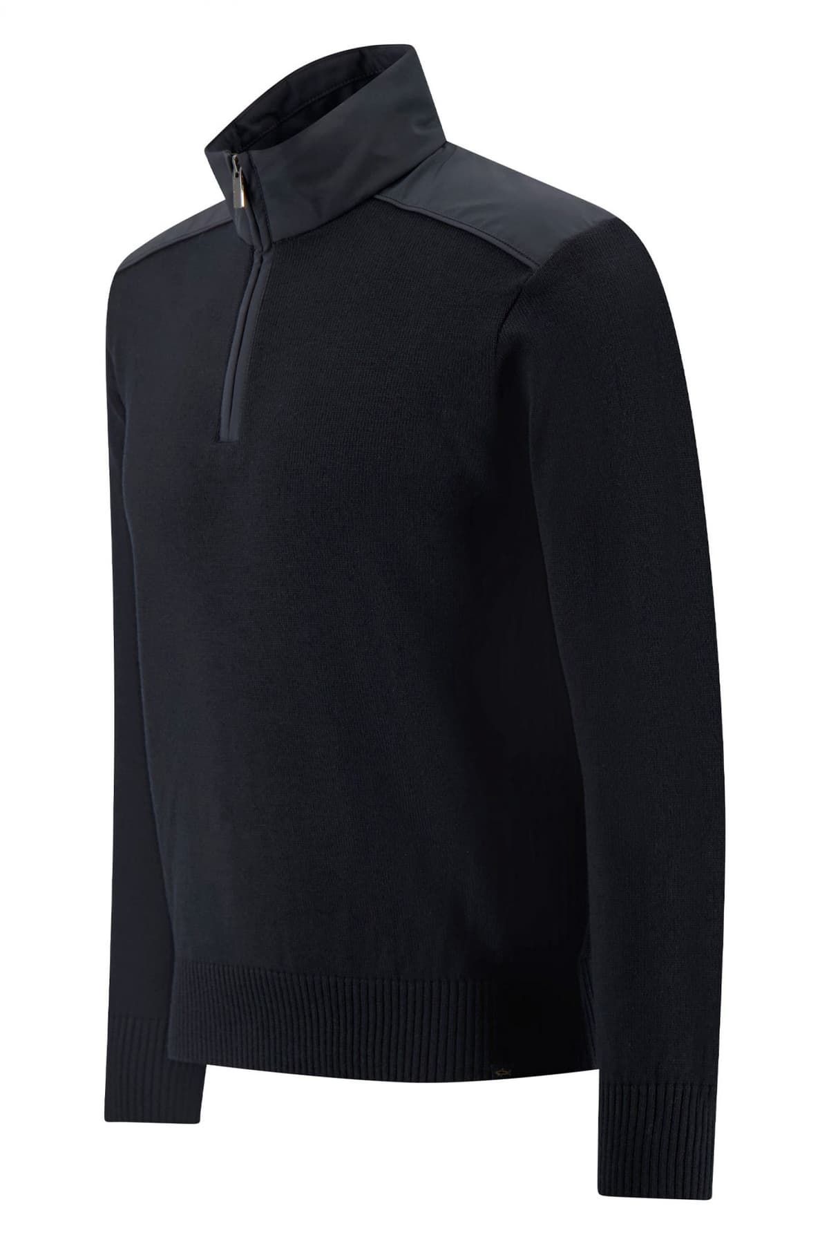 PAUL&SHARK ΠΛΕΚΤΟ HALFZIP LOGO ΜΑΥΡΟ