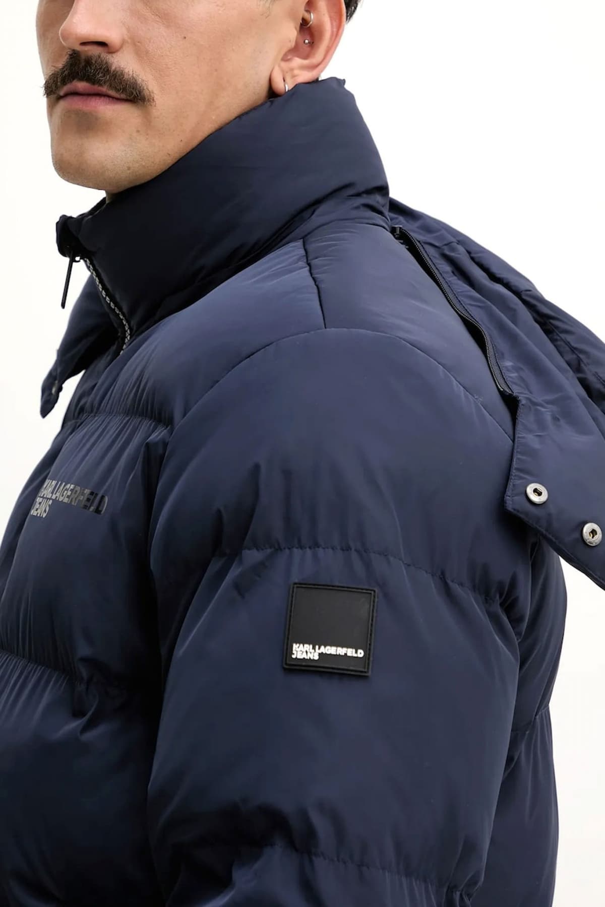 KARL LAGERFELD JEANS ΜΠΟΥΦΑΝ LONG PUFFER ΜΠΛΕ