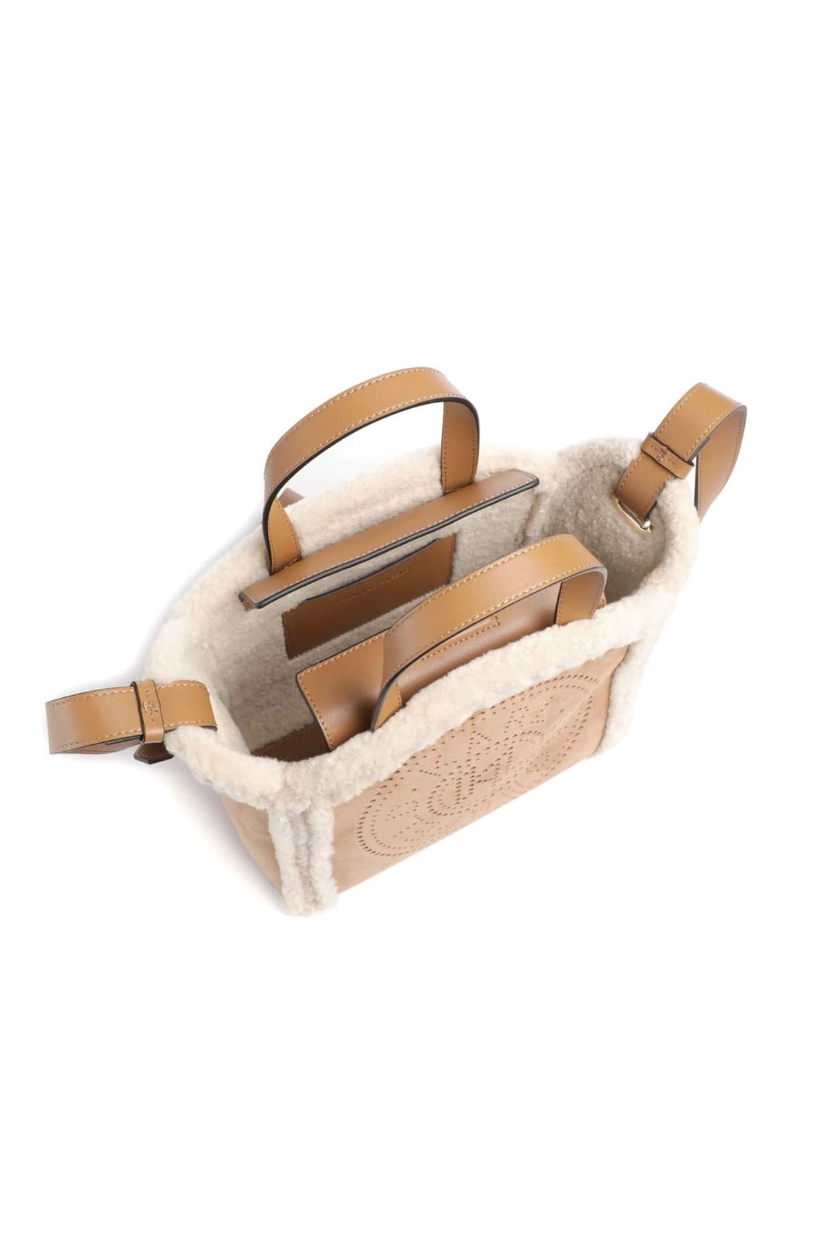 KARL LAGERFELD ΤΣΑΝΤΑ ΧΕΙΡΟΣ/CROSSBODY K/CIRCLE SM TOTE SHEARLING LOGO ΚΑΜΗΛΟ