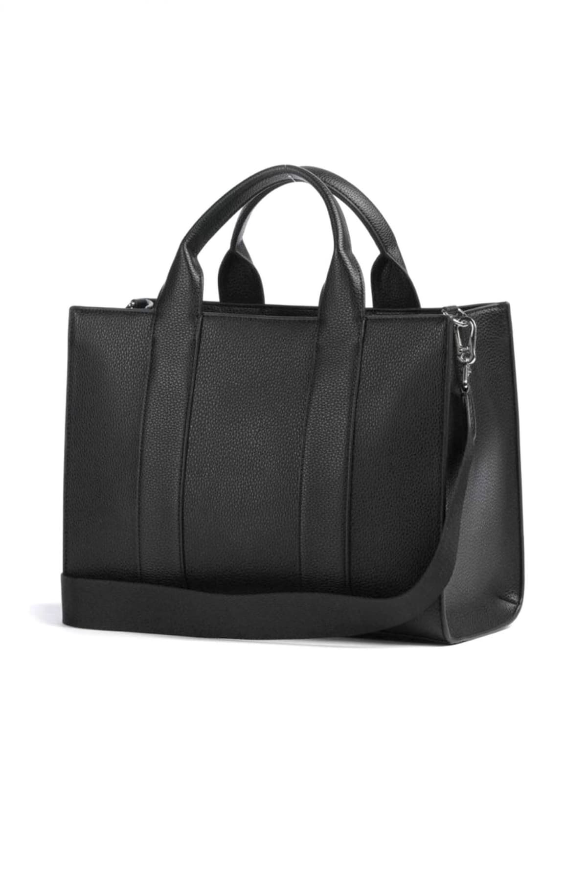 KARL LAGERFELD ΤΣΑΝΤΑ ΧΕΙΡΟΣ/CROSSBODY TOTE K/RSG PEBBLE SQUARE MED LOGO ΜΑΥΡΟ