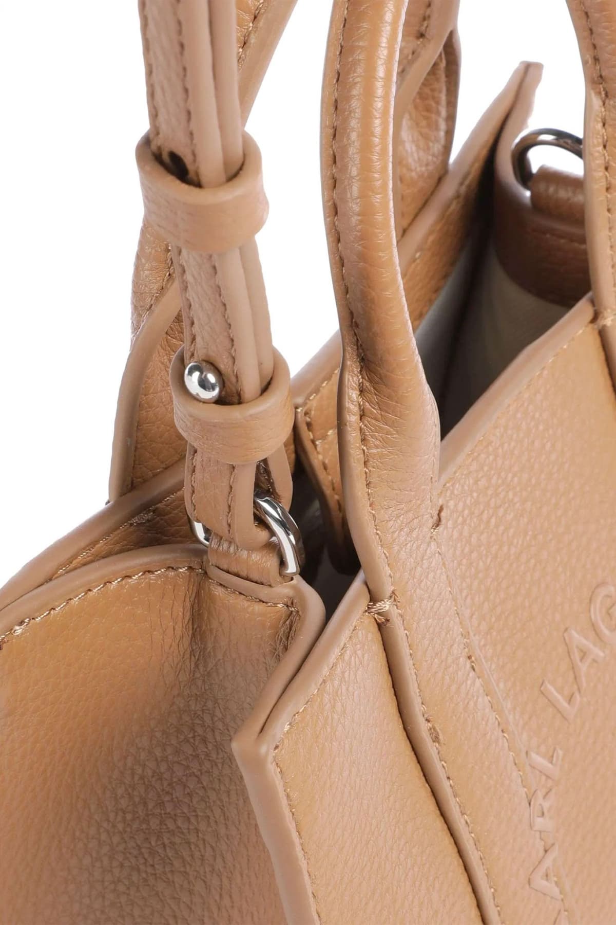 KARL LAGERFELD ΤΣΑΝΤΑ XEIΡΟΣ/CROSSBODY K/RSG PEBBLE MINI SQUARE TOTE LOGO ΚΑΜΗΛΟ