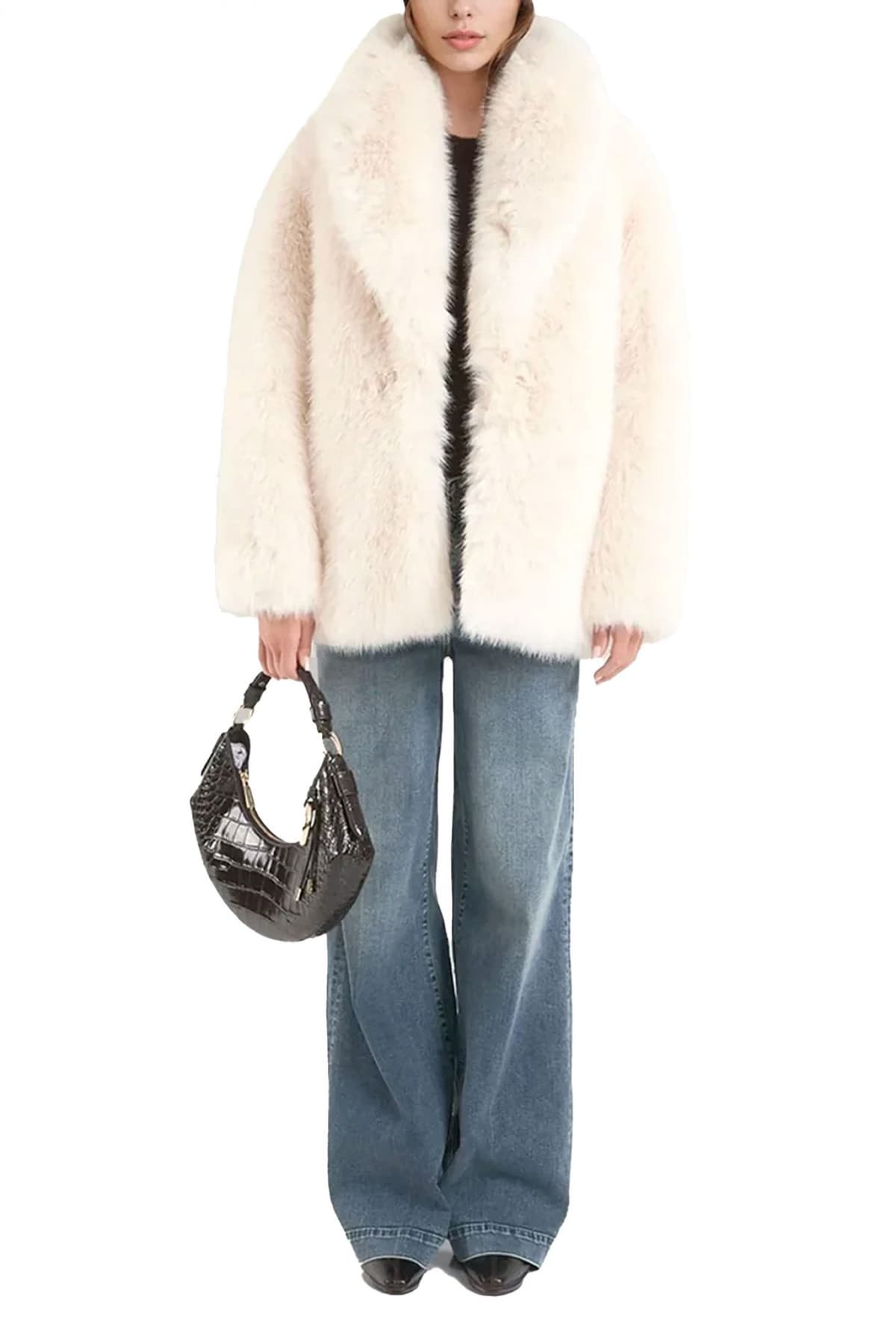 LIU-JO ΓΟΥΝΑ FAUX FUR ΕΚΡΟΥ