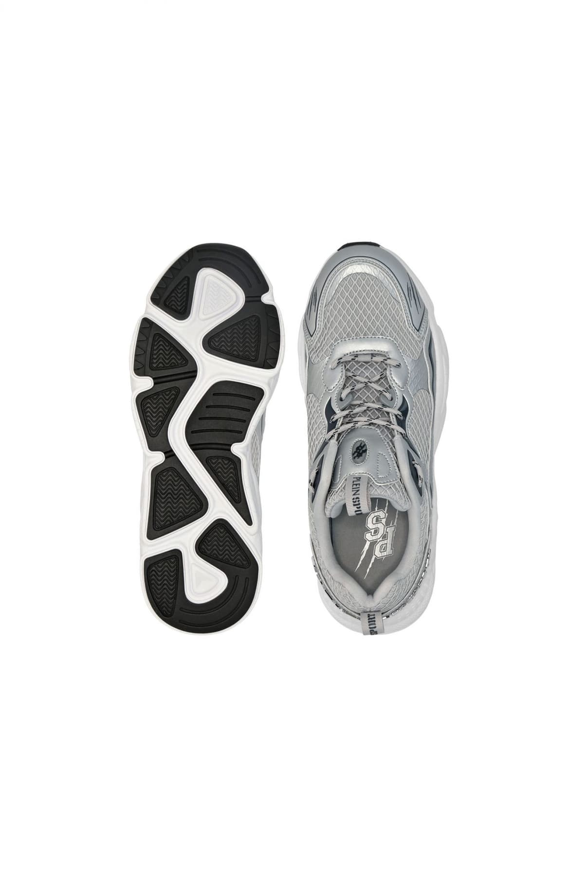 PLEIN SPORT ΠΑΠΟΥΤΣΙΑ SNEAKERS TRACK-KING ΑΣΗΜΙ-ΛΕΥΚΟ