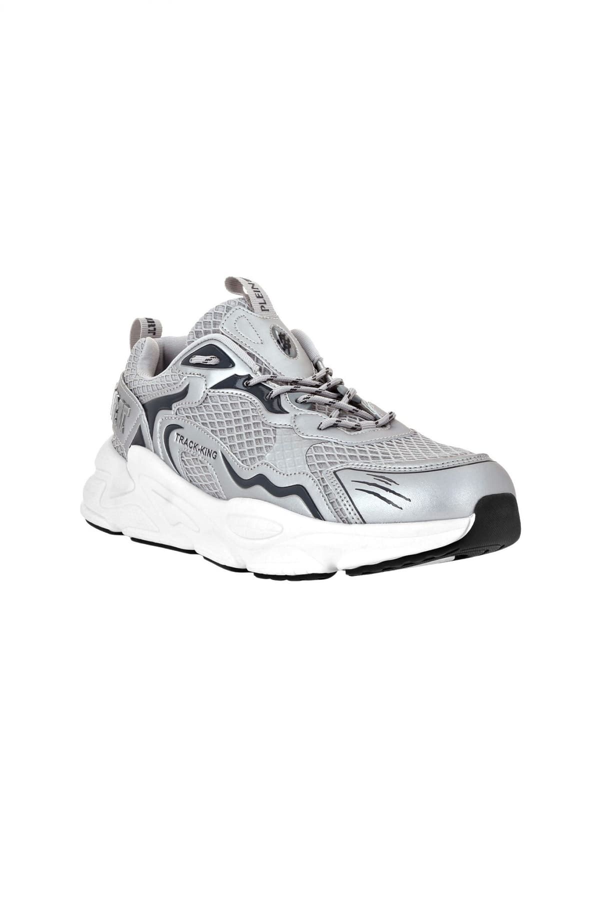 PLEIN SPORT ΠΑΠΟΥΤΣΙΑ SNEAKERS TRACK-KING ΑΣΗΜΙ-ΛΕΥΚΟ