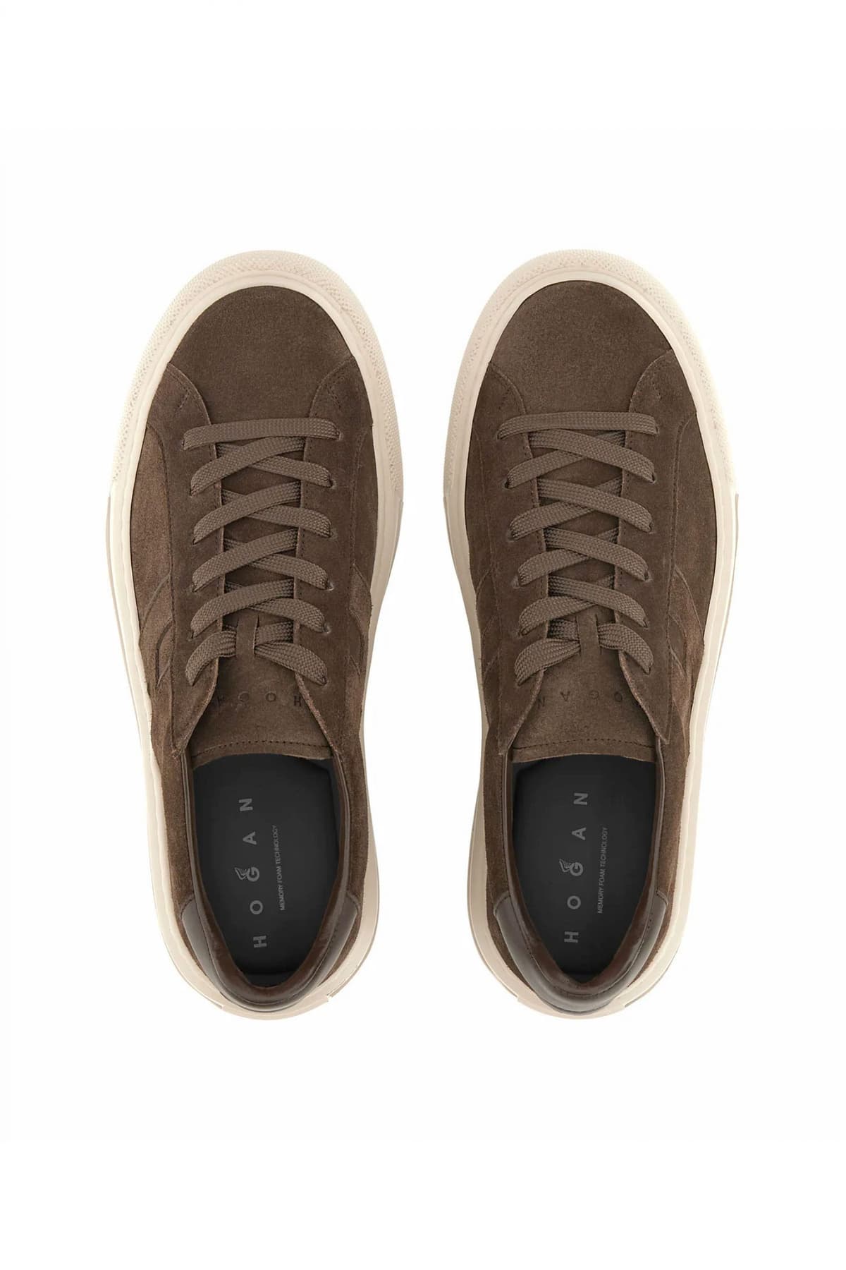 HOGAN ΠΑΠΟΥΤΣΙΑ SNEAKERS H691 ALLACCIATO H ΚΑΦΕ