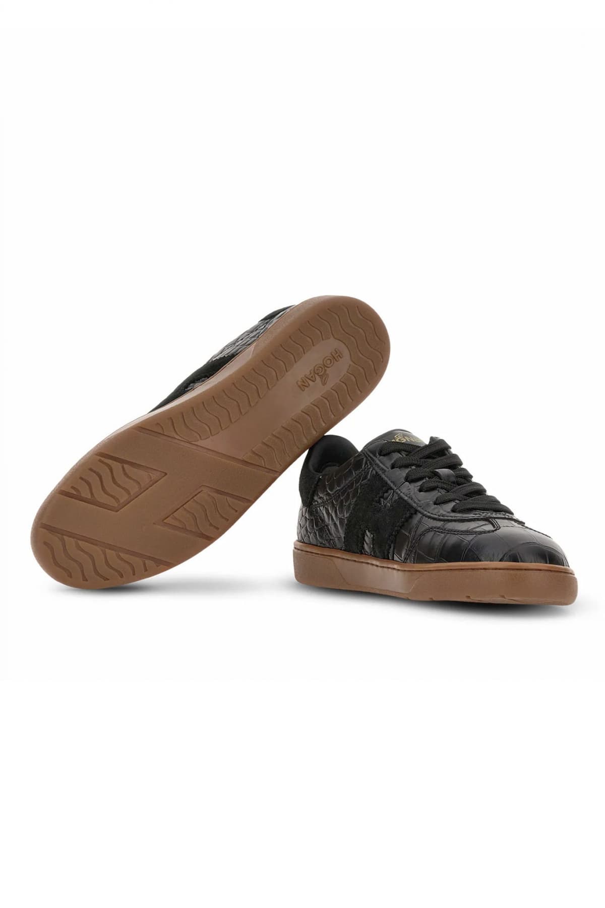 HOGAN ΠΑΠΟΥΤΣΙΑ SNEAKERS COOL ALLACCIATO H CROCCO ΜΑΥΡΟ