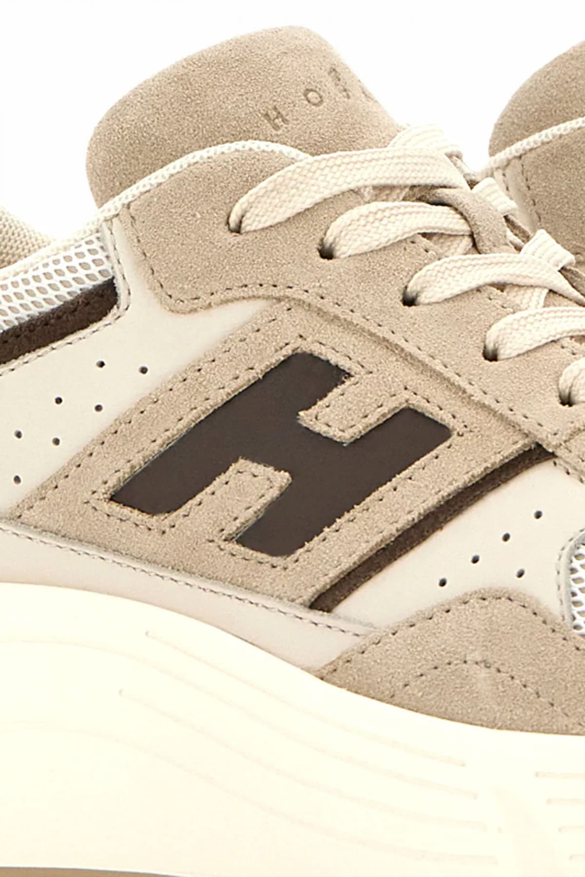 HOGAN ΓΥΝΑΙΚΕΙΑ ΠΑΠΟΥΤΣΙΑ SNEAKERS H669 ALLACCIATO H ΜΠΕΖ-ΚΑΦΕ