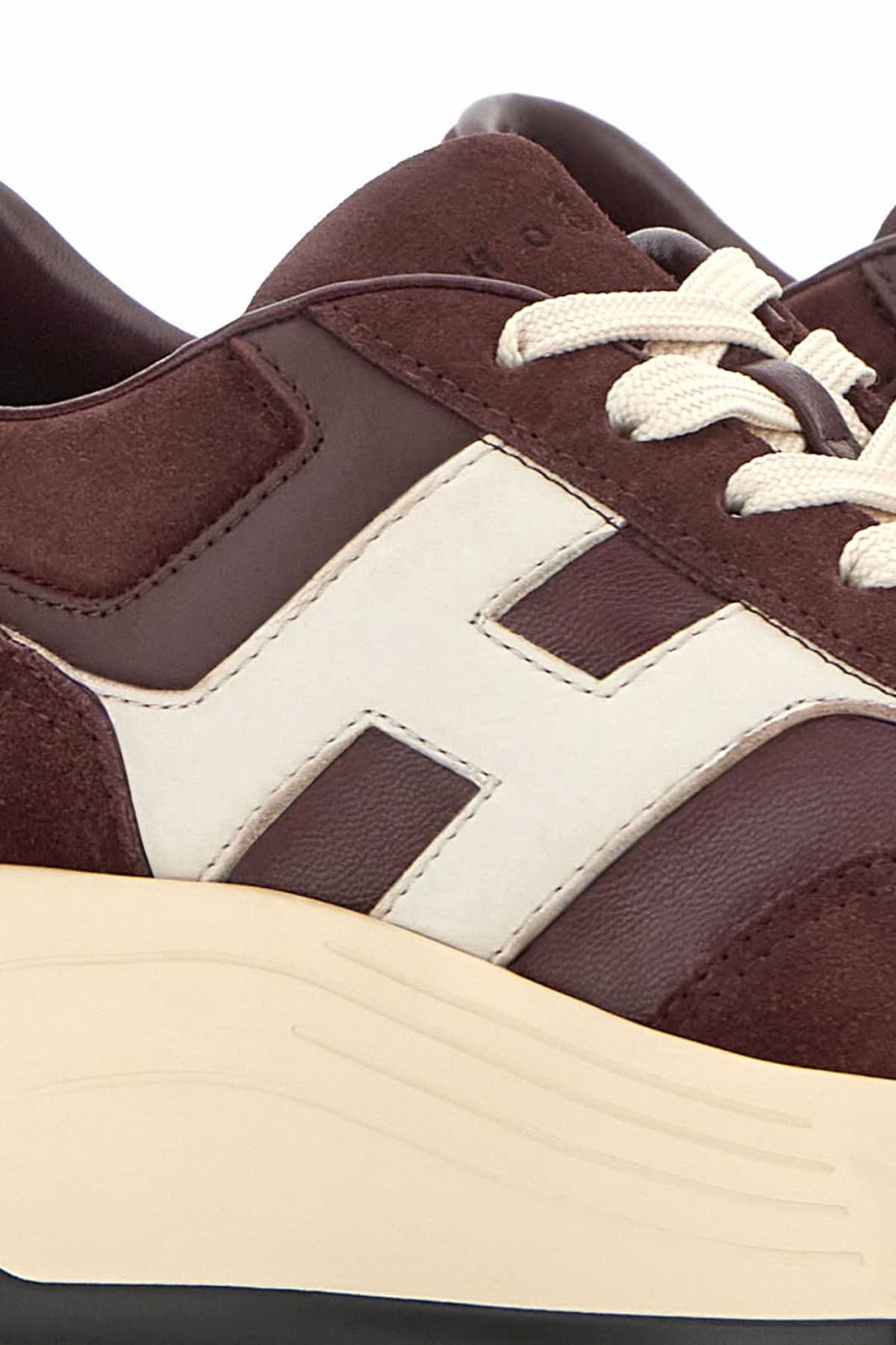 HOGAN ΠΑΠΟΥΤΣΙΑ SNEAKERS H669 ALLACCIATO H ΜΠΟΡΝΤΩ-ΕΚΡΟΥ