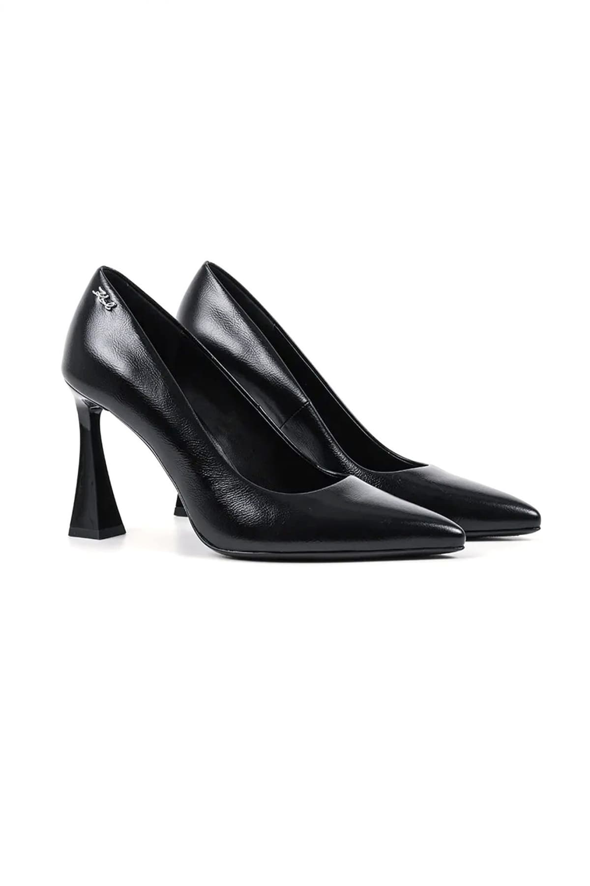 KARL LAGERFELD ΠΑΠΟΥΤΣΙΑ ΓΟΒΕΣ DEBUTANTE PUMP METAΛΛΙΚΟ LOGO ΜΑΥΡΟ