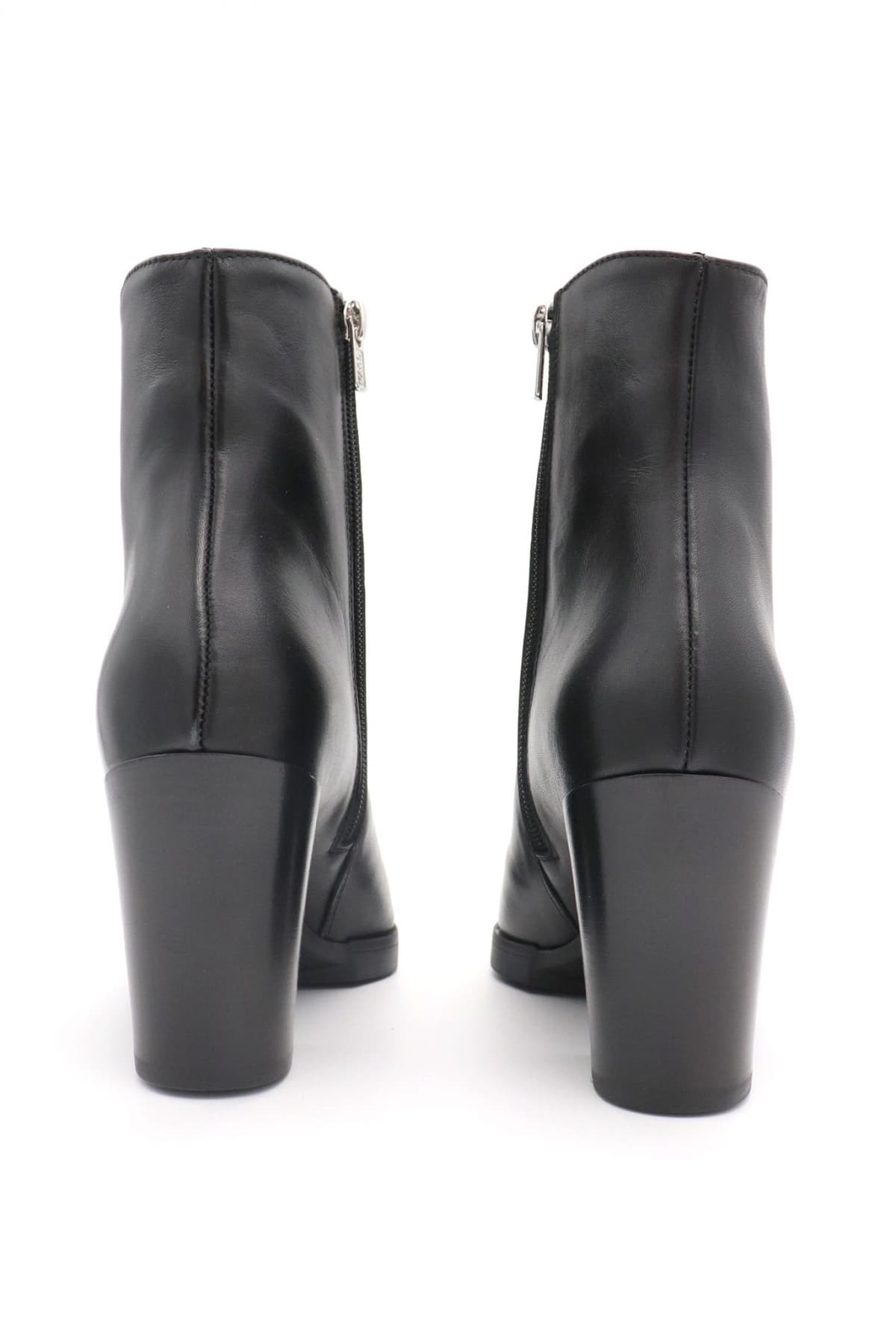 KARL LAGERFELD ΠΑΠΟΥΤΣΙΑ MΠΟΤΑΚΙΑ KOWBOY ZIP ANKLE BOOT ΦΕΡΜΟΥΑΡ METAΛΛΙΚΟ LOGO ΜΑΥΡΟ