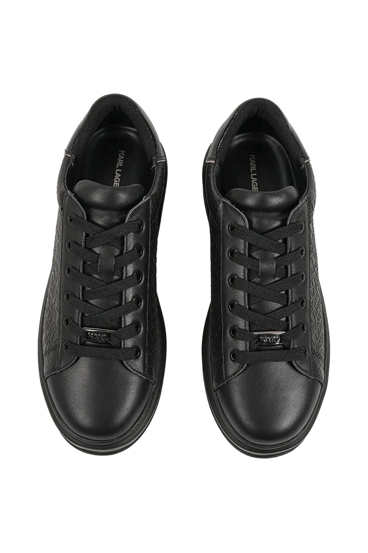 KARL LAGERFELD ΠΑΠΟΥΤΣΙΑ SNEAKERS KAPRI EMBOSS REPEAT ΜΑΥΡΟ