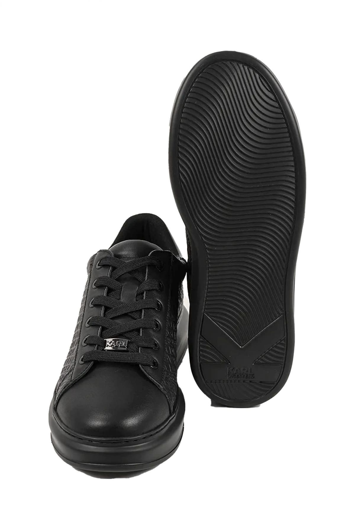 KARL LAGERFELD ΠΑΠΟΥΤΣΙΑ SNEAKERS KAPRI EMBOSS REPEAT ΜΑΥΡΟ