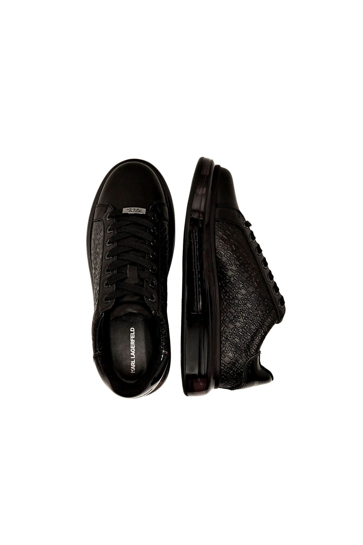 KARL LAGERFELD ΠΑΠΟΥΤΣΙΑ SNEAKERS KAPRI KUSHION EMBOSS REPEAT ΜΑΥΡΟ