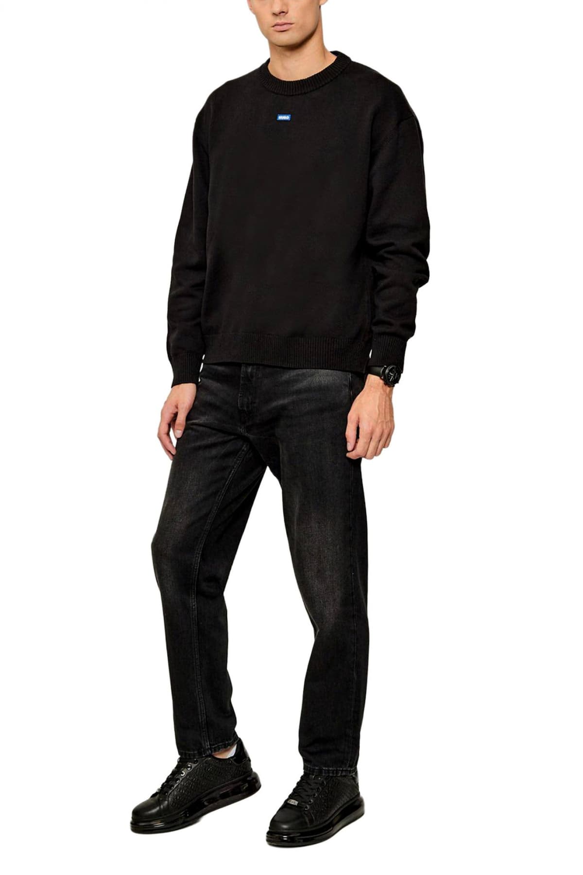 KARL LAGERFELD ΠΑΠΟΥΤΣΙΑ SNEAKERS KAPRI KUSHION EMBOSS REPEAT ΜΑΥΡΟ