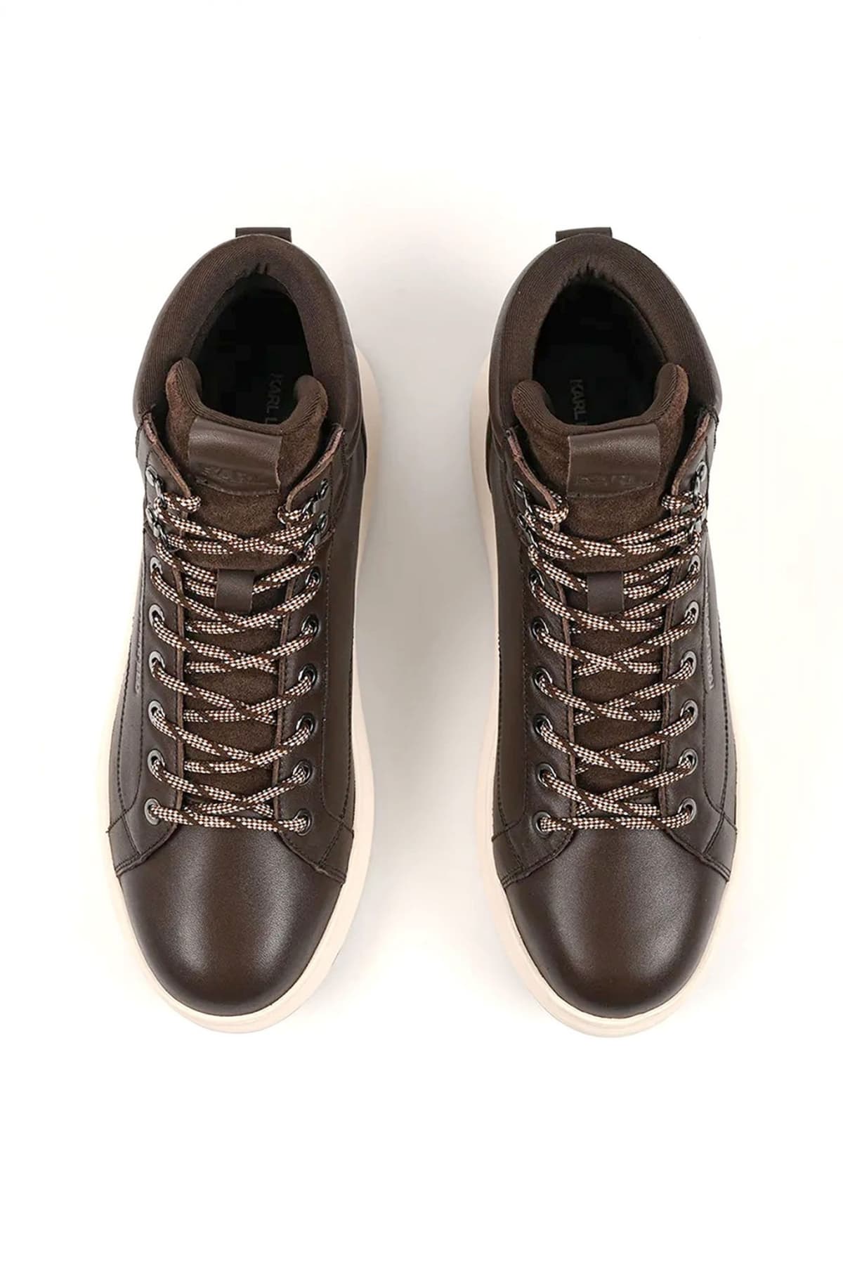 KARL LAGERFELD ΠΑΠΟΥΤΣΙ ΜΠΟΤΑΚΙ KAPRI LUG HIKER LACE ΚΑΦΕ