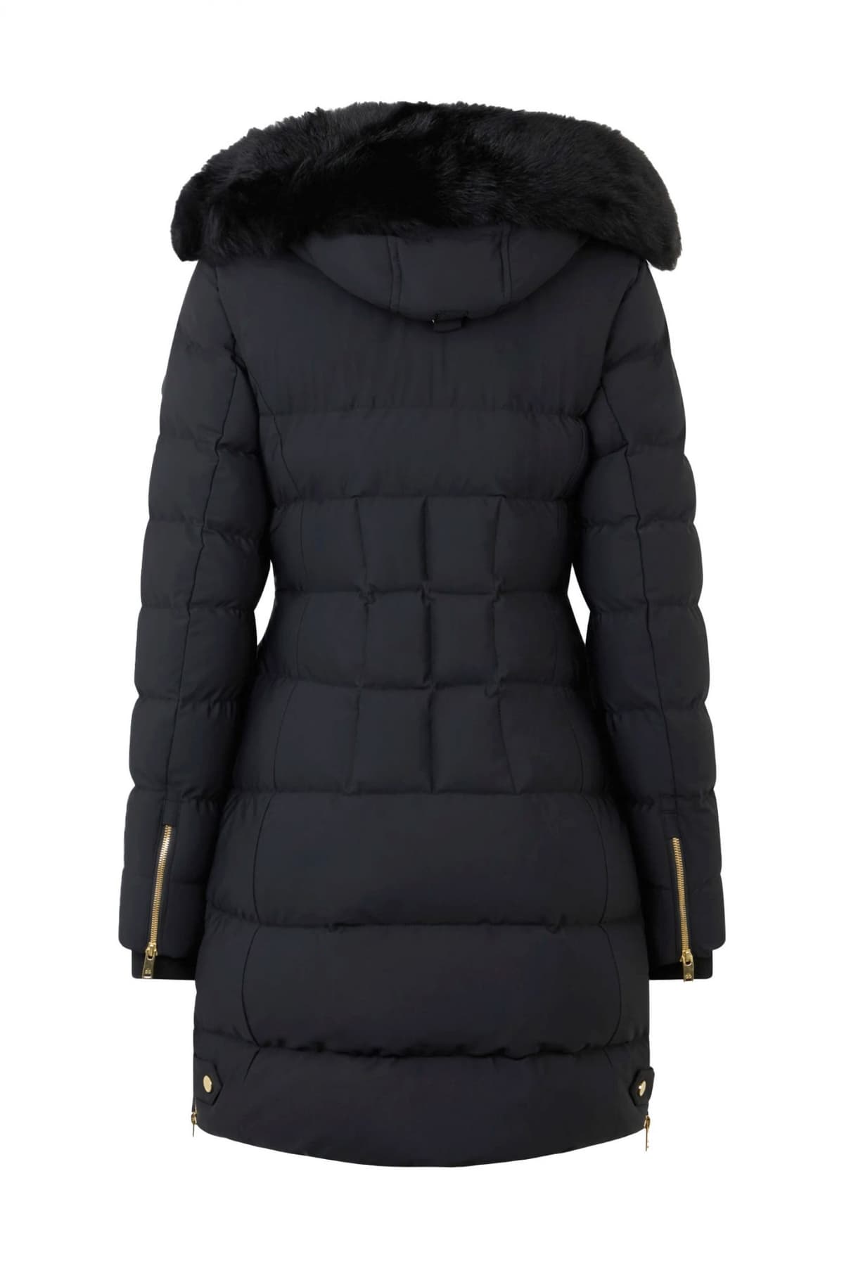 MOOSE KNUCKLES ΜΠΟΥΦΑΝ ΦΟΥΣΚΩΤΟ ΑΠΟΣΠΩΜΕΝΗ ΚΟΥΚΟΥΛΑ ΓΙΑΚΑΣ LOGO ΜΕΤΑΛΛΙΚΟ ΜΑΥΡΟ