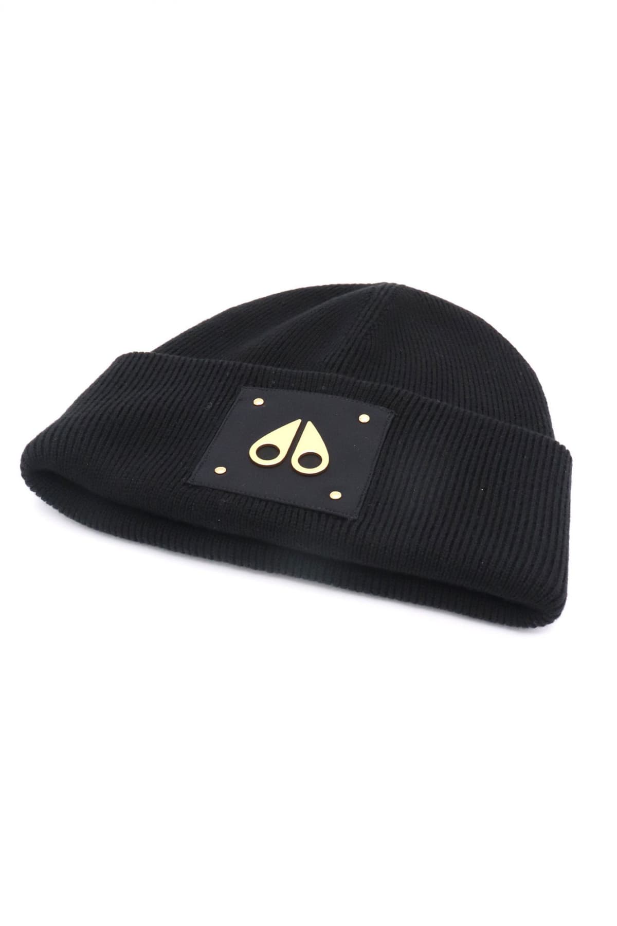 MOOSE KNUCKLES ΣΚΟΥΦΟΣ ΠΛΕΚΤΟ ICON GOLD LOGO ΜΑΥΡΟ