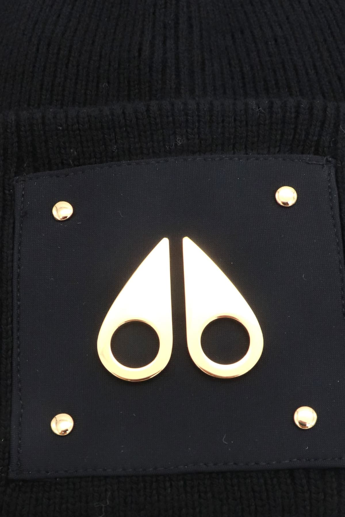 MOOSE KNUCKLES ΣΚΟΥΦΟΣ ΠΛΕΚΤΟ ICON GOLD LOGO ΜΑΥΡΟ