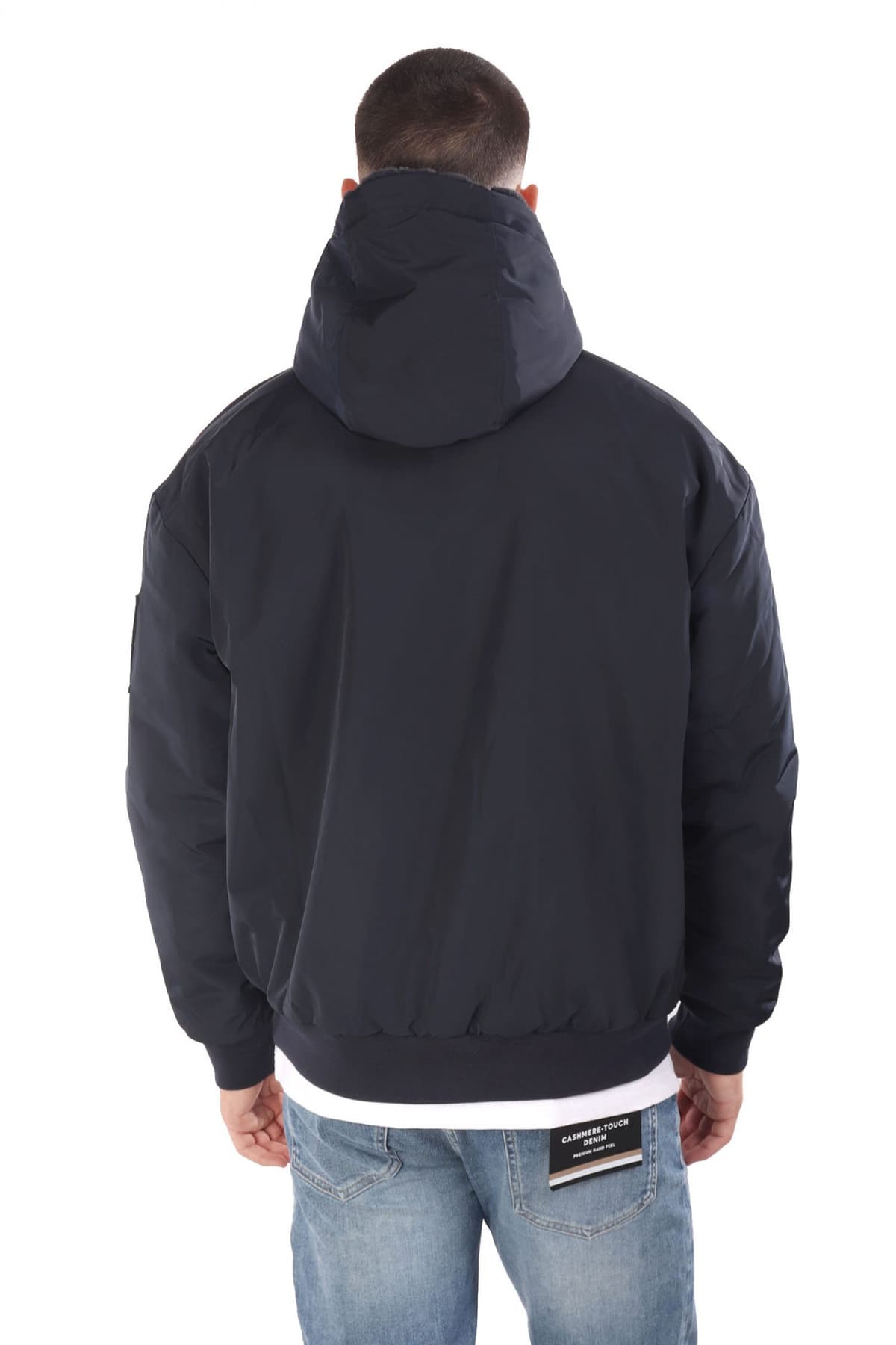 MOOSE KNUCKLES ΜΠΟΥΦΑΝ BOMBER REVERSIBLE HOODIE ROLAND BUNNY ΜΠΛΕ