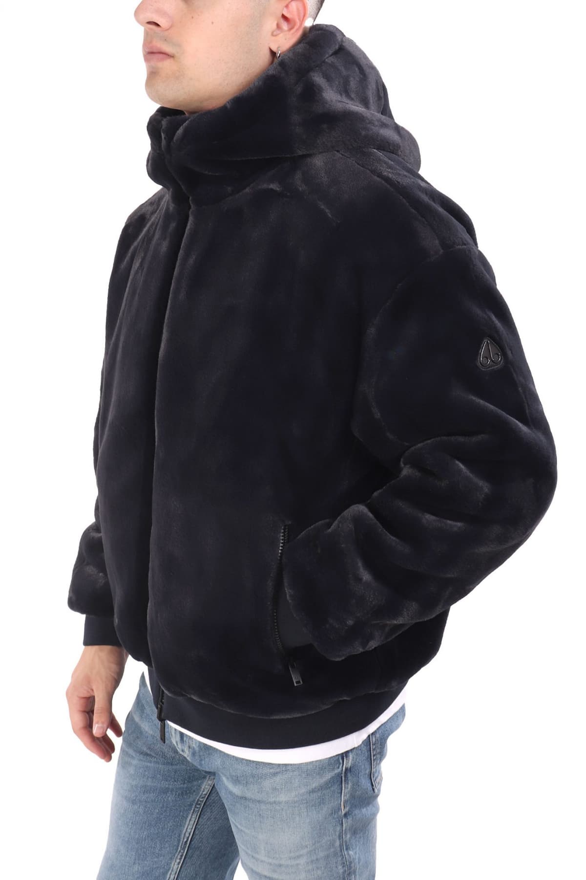 MOOSE KNUCKLES ΜΠΟΥΦΑΝ BOMBER REVERSIBLE HOODIE ROLAND BUNNY ΜΠΛΕ