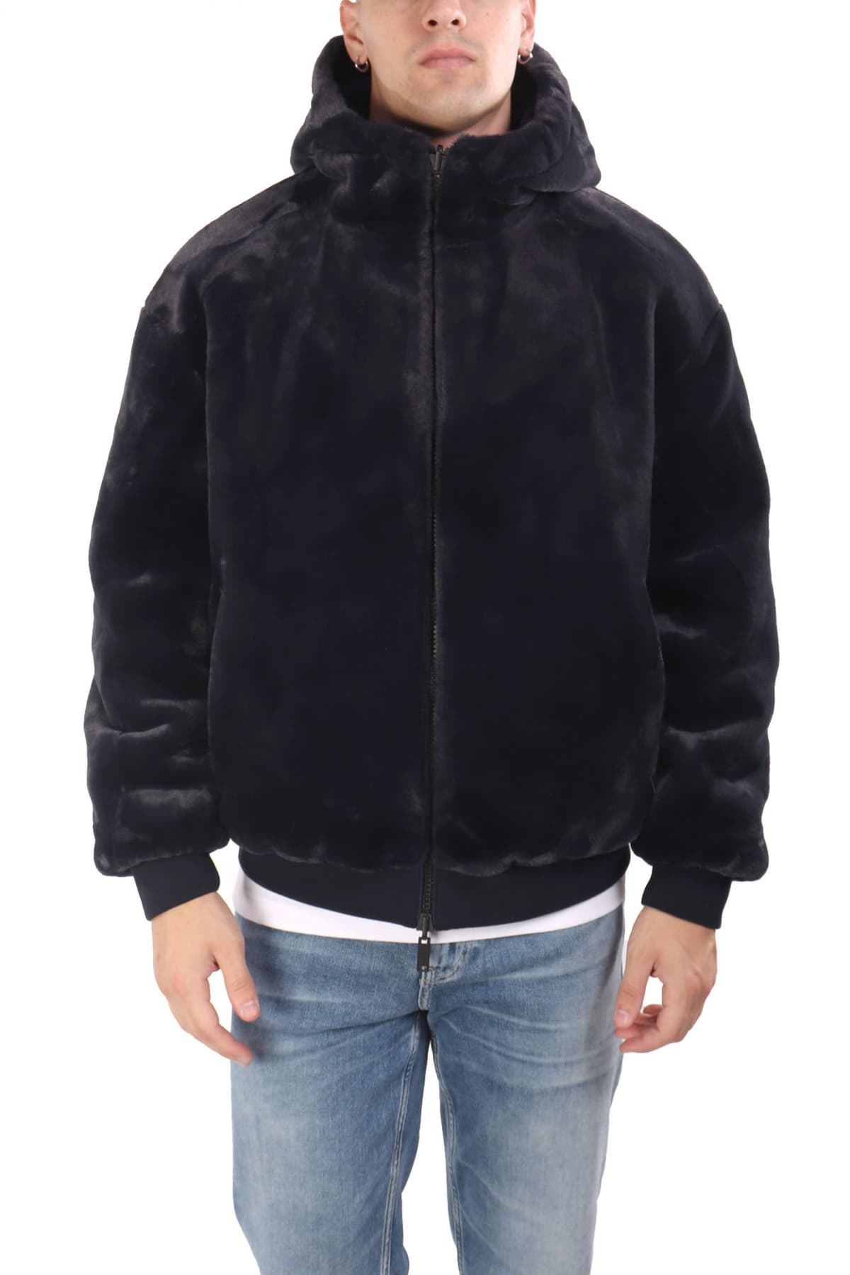 MOOSE KNUCKLES ΜΠΟΥΦΑΝ BOMBER REVERSIBLE HOODIE ROLAND BUNNY ΜΠΛΕ