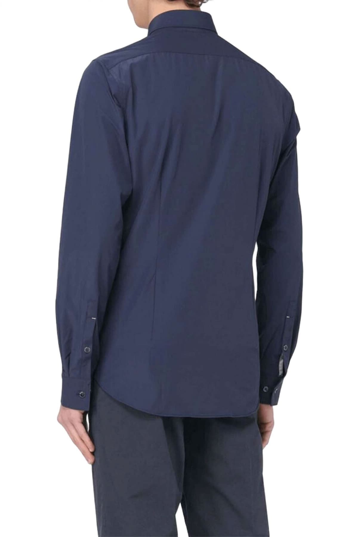 MICHAEL KORS ΠΟΥΚΑΜΙΣΟ SLIM FIT PERFORMANCE STRETCH ΜΠΛΕ