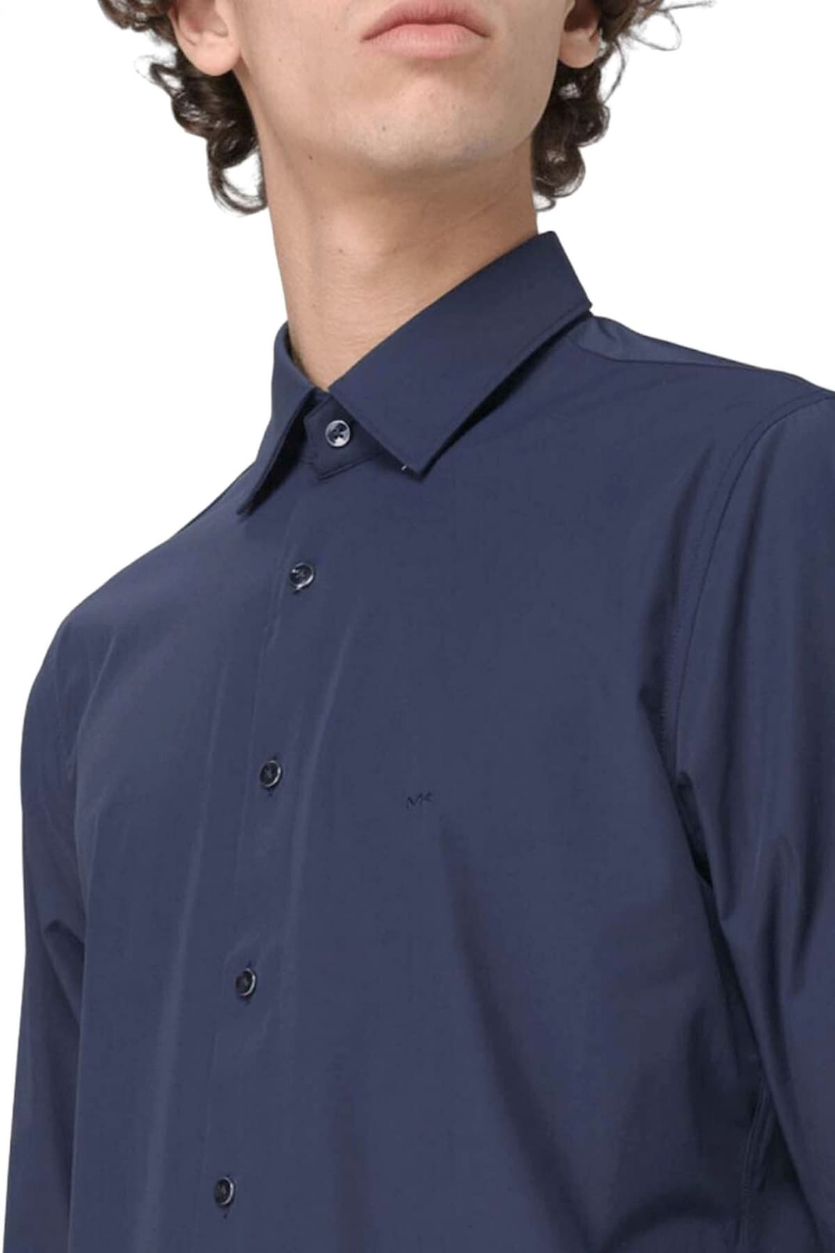 MICHAEL KORS ΠΟΥΚΑΜΙΣΟ SLIM FIT PERFORMANCE STRETCH ΜΠΛΕ