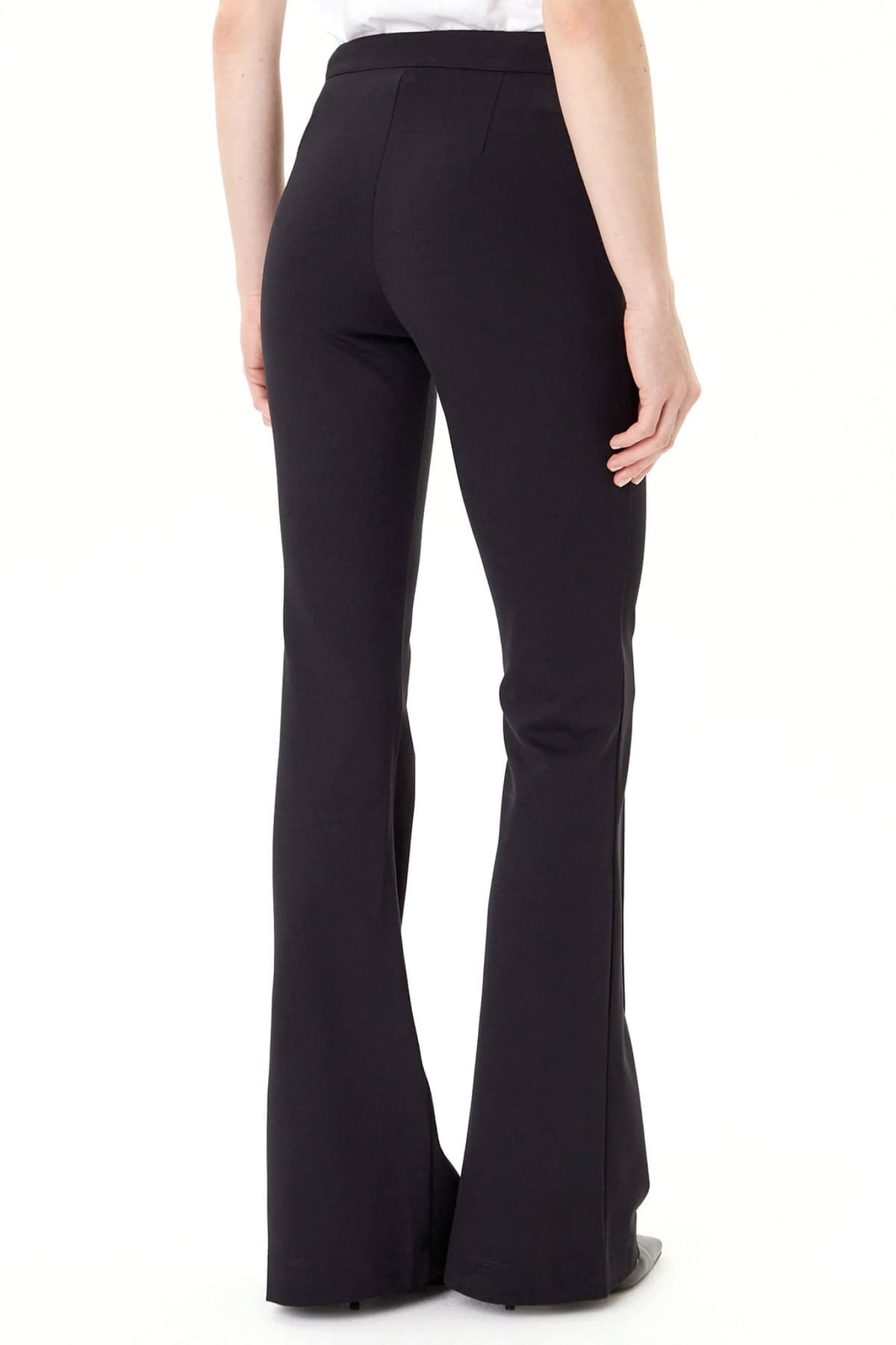 LIU-JO ΠΑΝΤΕΛΟΝΙ FLAIRED LOGO ΜΕΤΑΛΛΙΚΟ ΜΑΥΡΟ