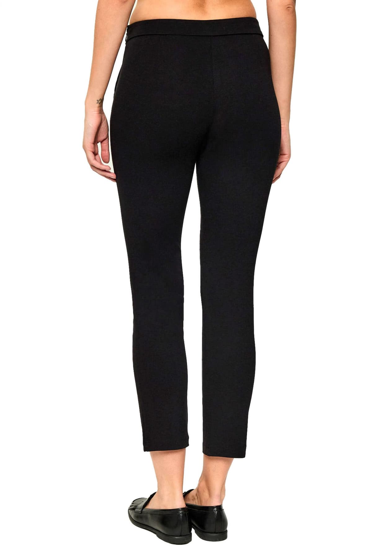 LIU-JO ΠΑΝΤΕΛΟΝΙ SKINNY ΦΕΡΜΟΥΑΡ ΠΛΑΙ ΛΕΠΤΟΜΕΡΕΙΕΣ ΚΟΥΜΠΙΑ ΜΑΥΡΟ